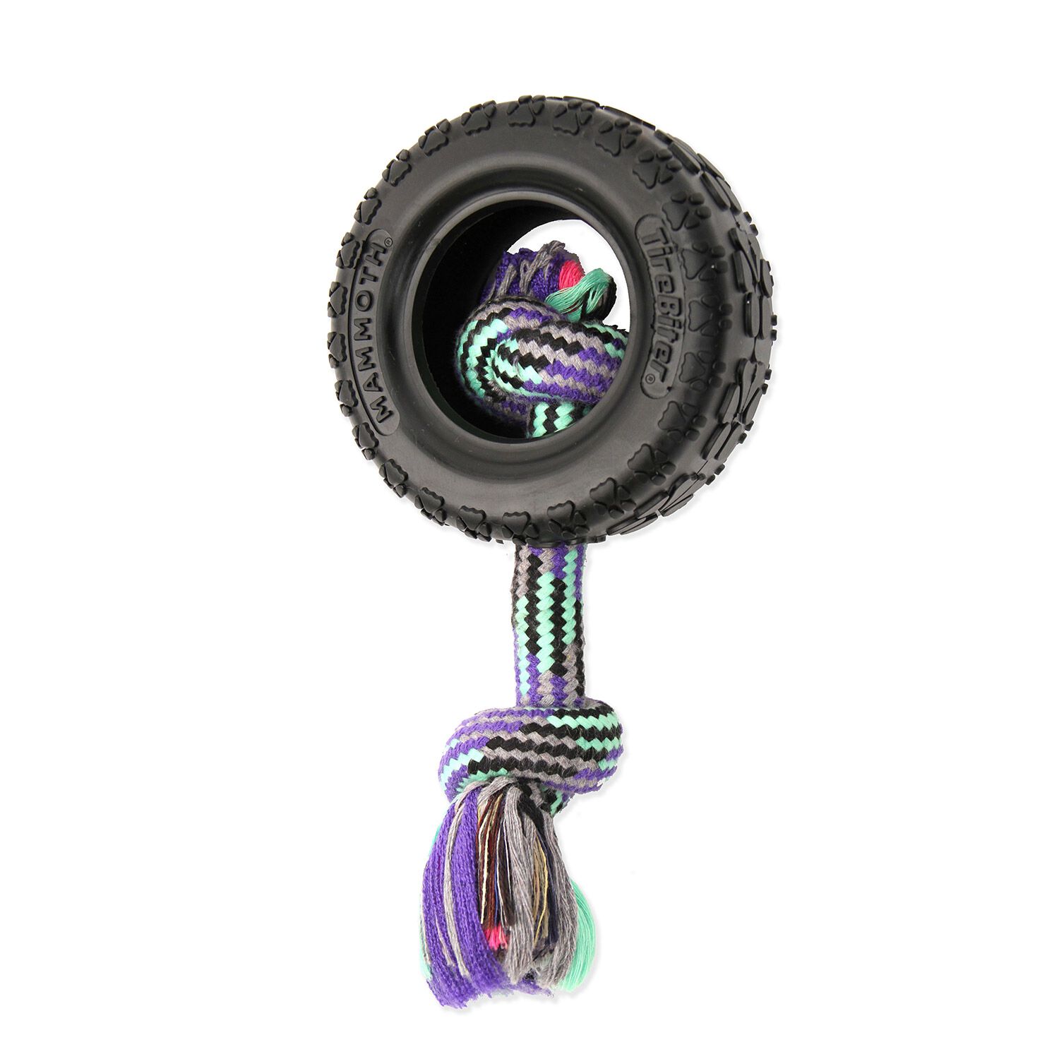 Mammorth Tirebiter Ii With Rope Dog Toy