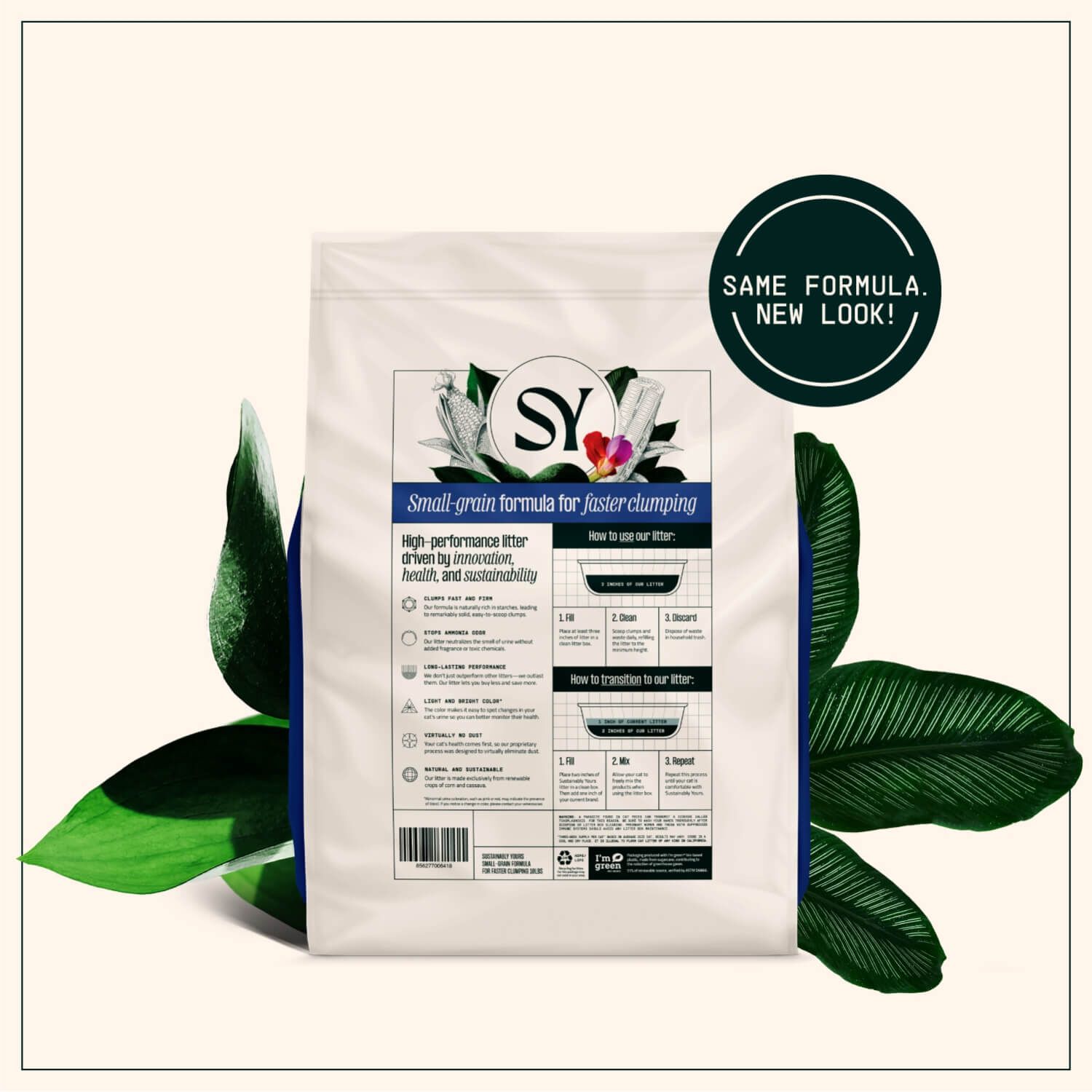 Sustainably Yours Small Grain Fast Clumping Cat Litter