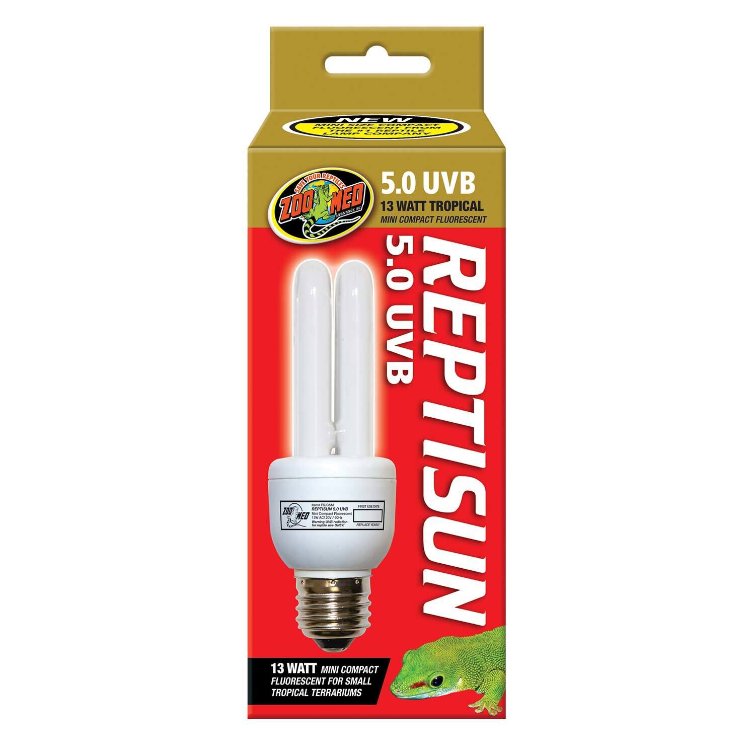 Reptisun 5.0 Mini Compact Fluorescent Bulb For Reptiles