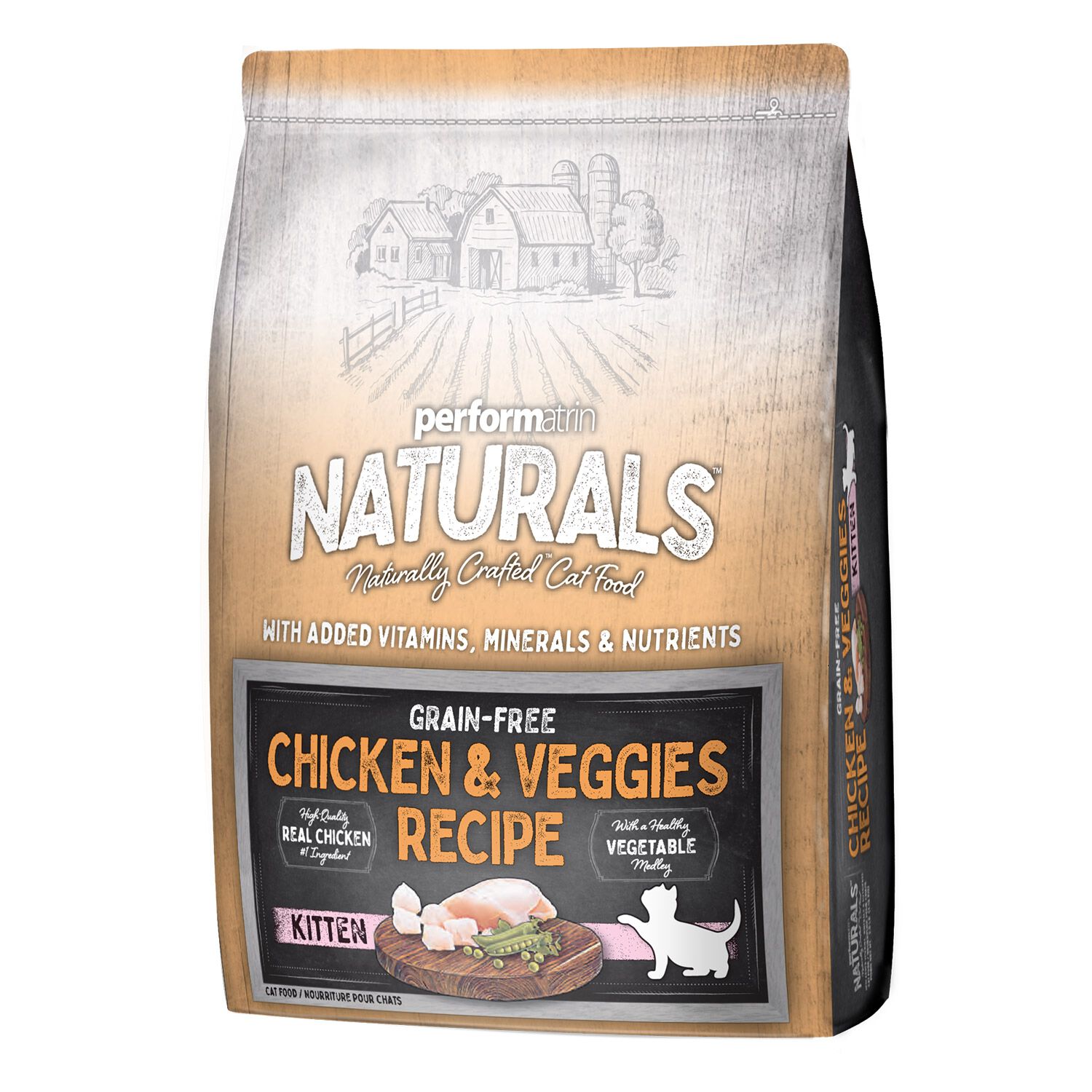 Performatrin Naturals Chicken & Veggies Recipe Kitten Formula Dry Cat Food, 5-Lb