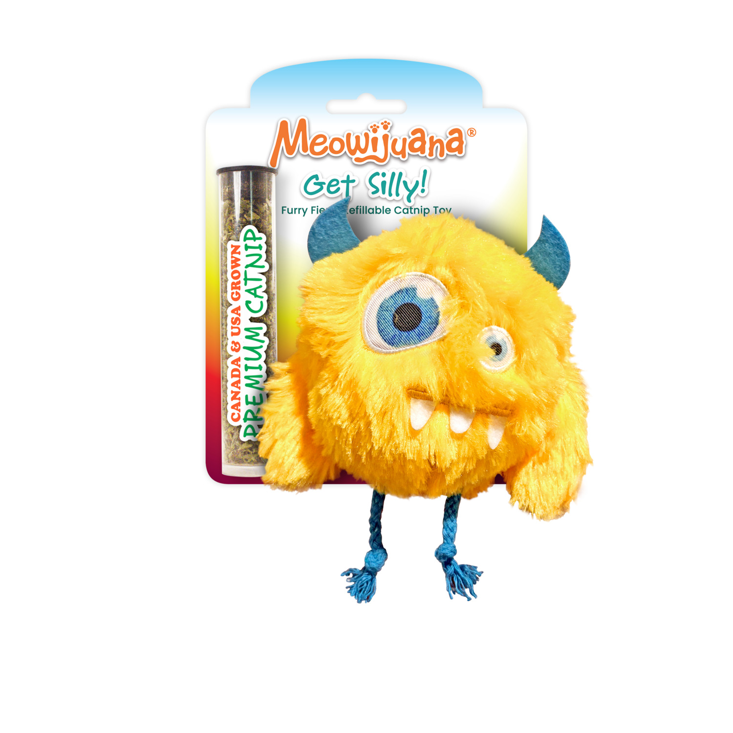 Meowijuana Get Silly Furry Fiend Refillable Catnip Cat Toy & Catnip