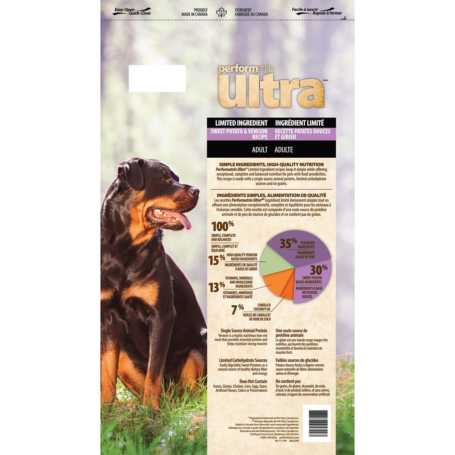 Performatrin Ultra Limited Ingredient Sweet Potato & Venison Adult Dry Dog Food