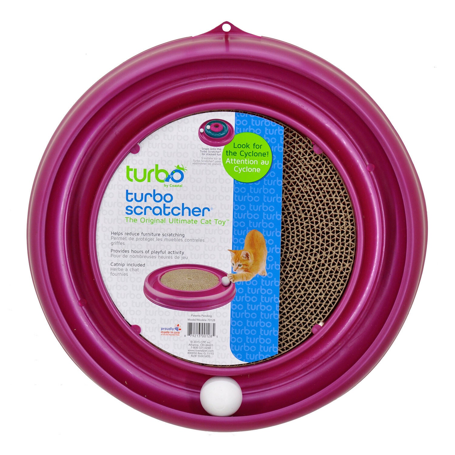 Bergan Turbo Scratcher Cat Toy, Assorted Colors