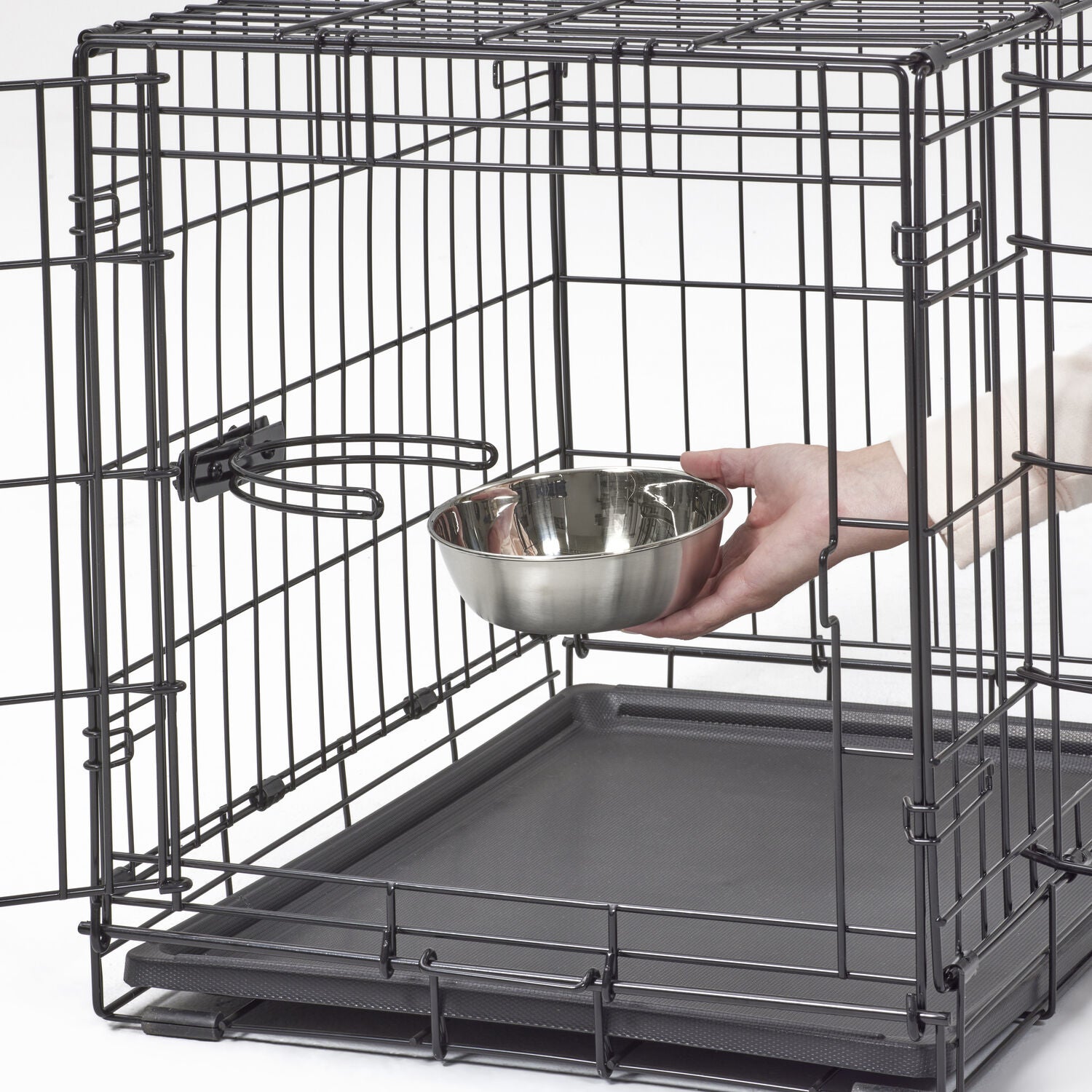 Midwest Snap'y Fit Stainless Steel Food & Water Dog Bowl, 10 Oz