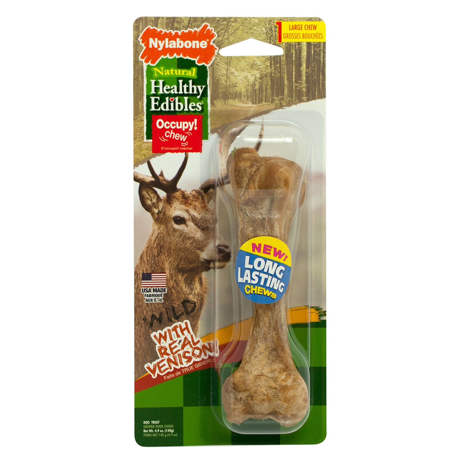 Healthy Edibles Wild Venison Flavor Large Dog Treat