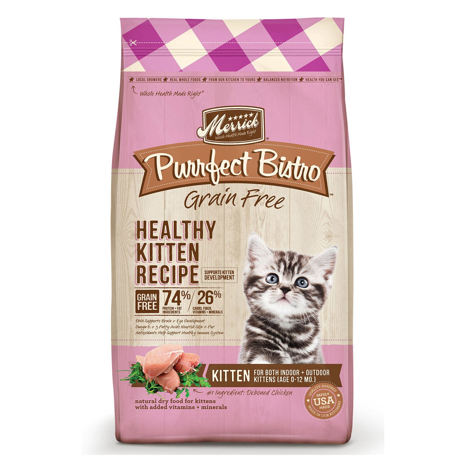 Merrick Purrfect Bistro Grain-Free Kitten Recipe Dry Cat Food