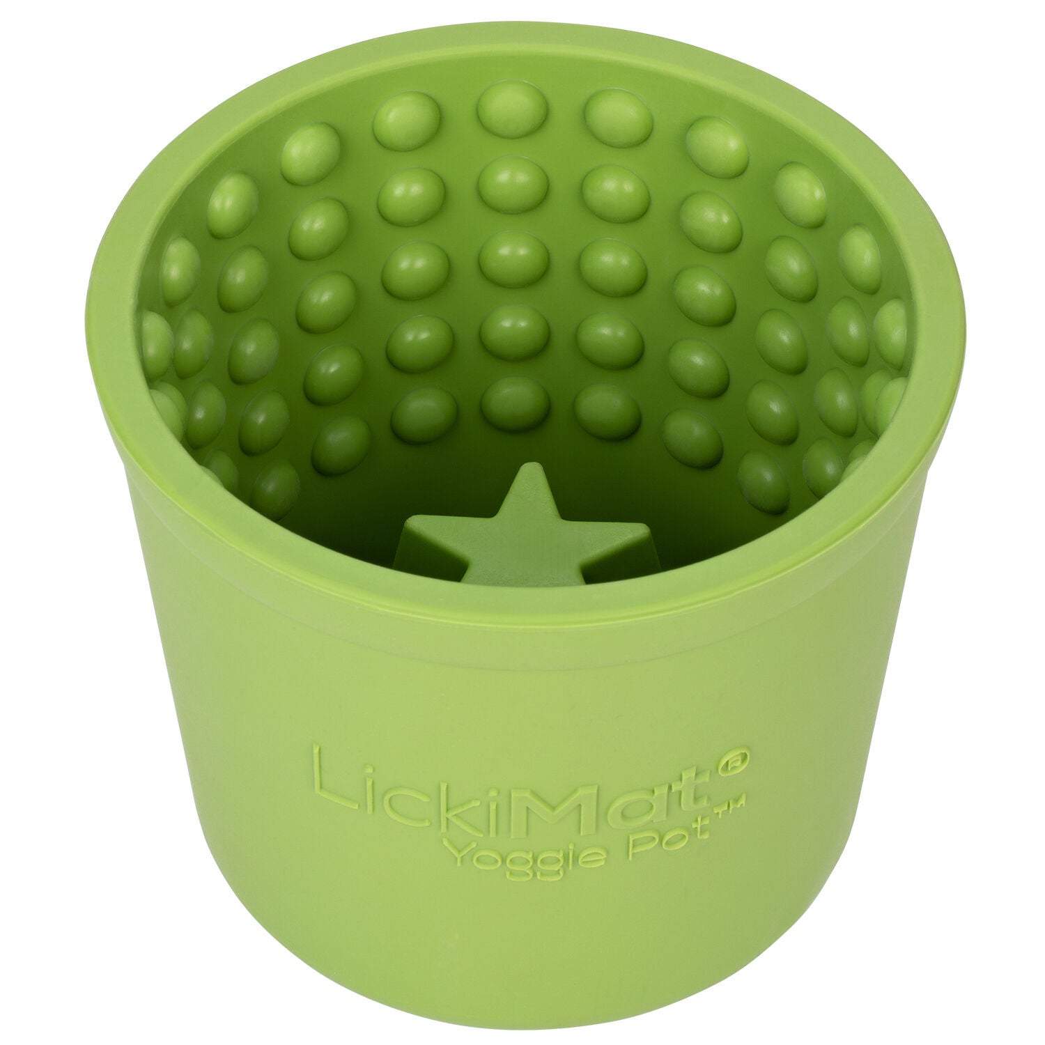 Lickimat Yoggie Pot Lickmat & Slow Feeder Dog Bowl - Green