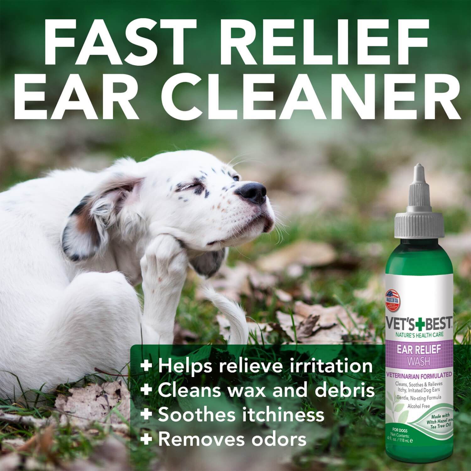 Vet's Best Dog Ear Relief Wash, 4 Oz