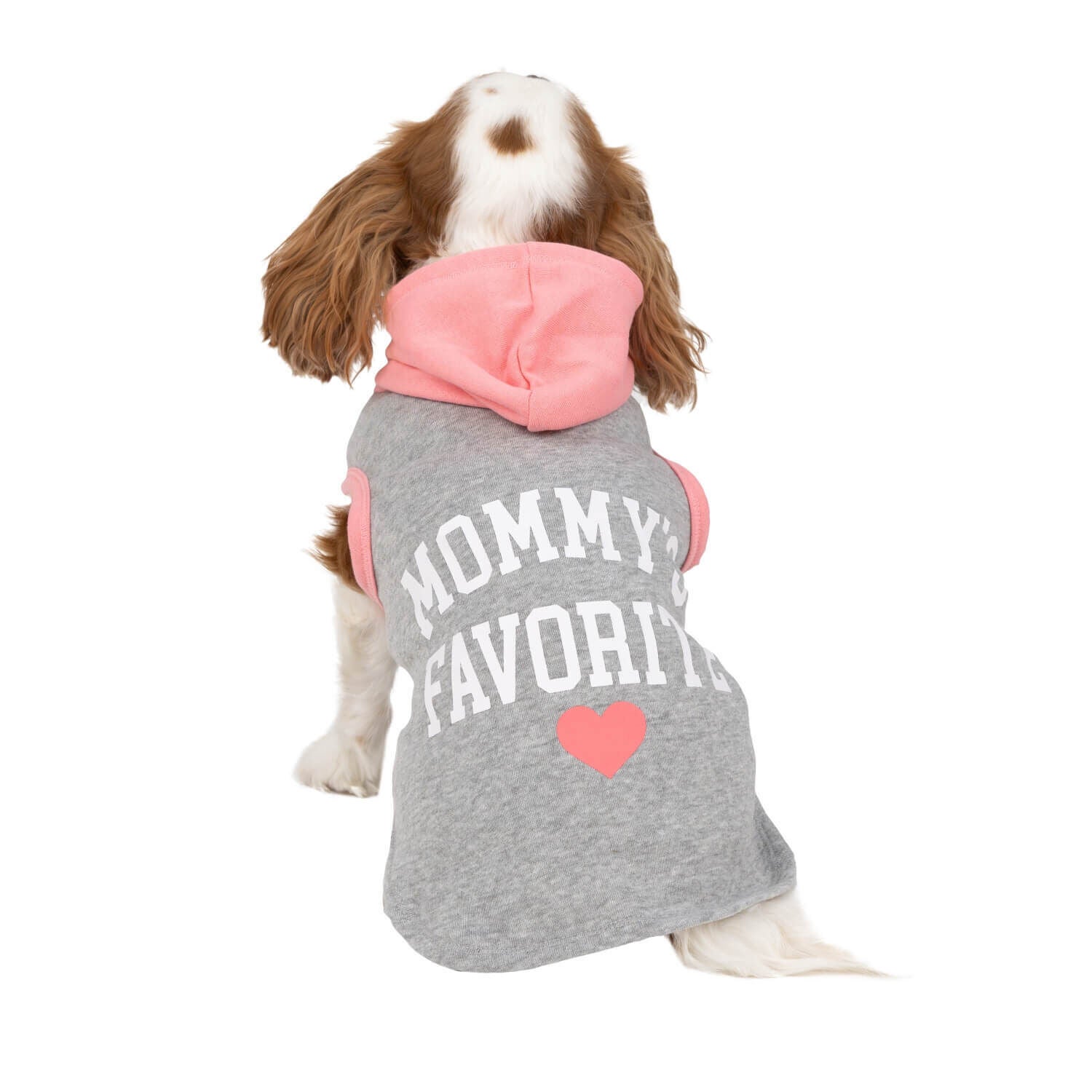 Simply Dog Mommy's Favorite Pink & Gray Dog Hoodie