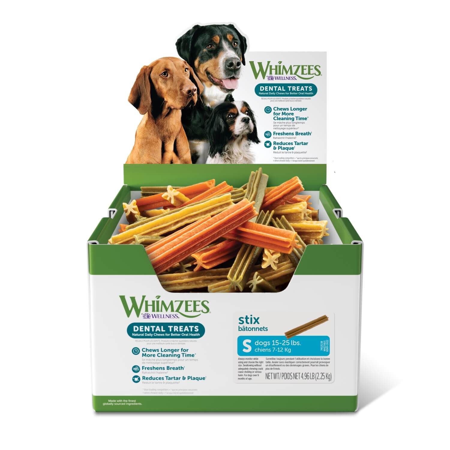 Whimzees Stix Natural Grain Free Dental Dog Treats, Small, 1 Count