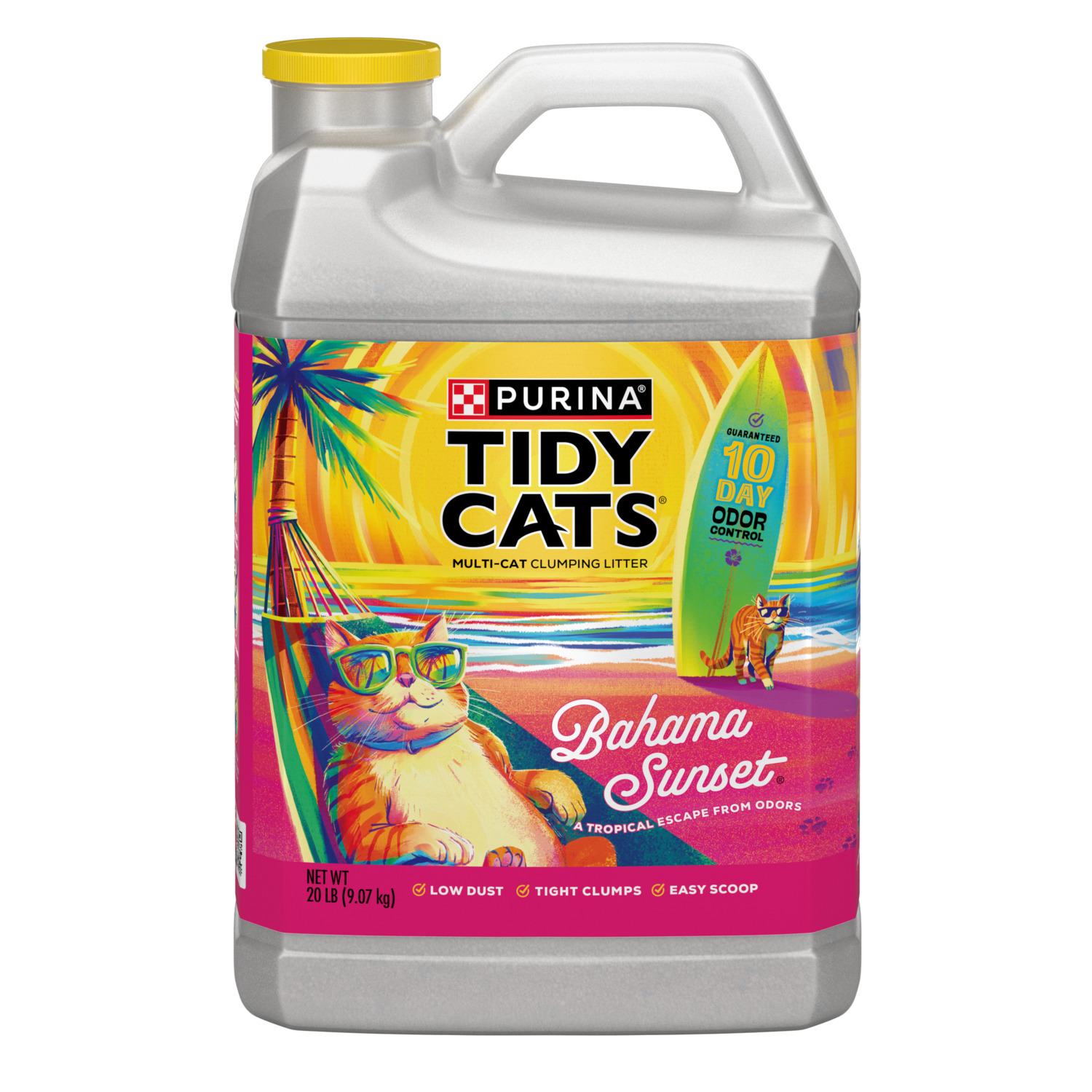 Purina Tidy Cats Bahama Sunset Scented Clumping Cat Litter Odor Control Formula, 20Lb