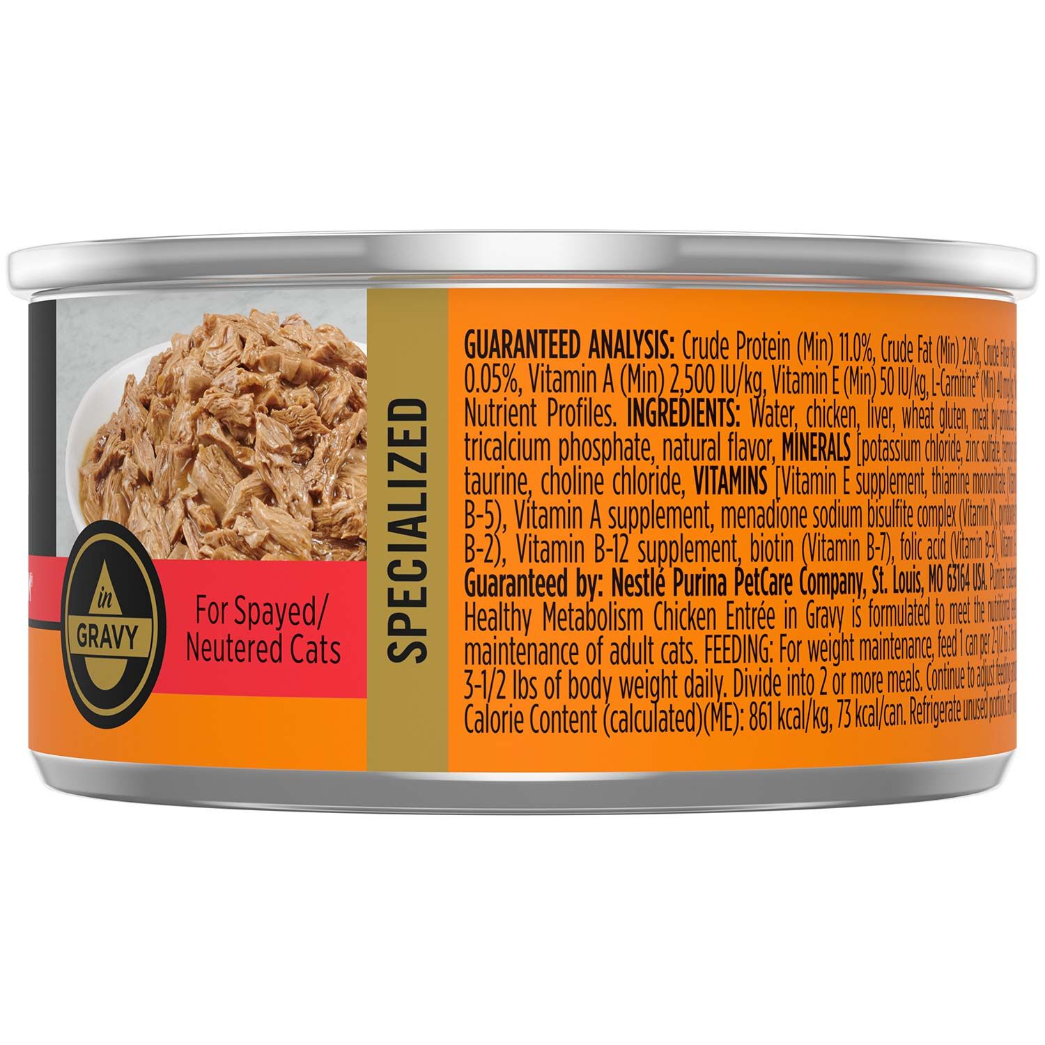 Purina Pro Plan High Protein Specialized Healthy Metabolism Formula Chicken Entr&eacute;e Wet Cat Food