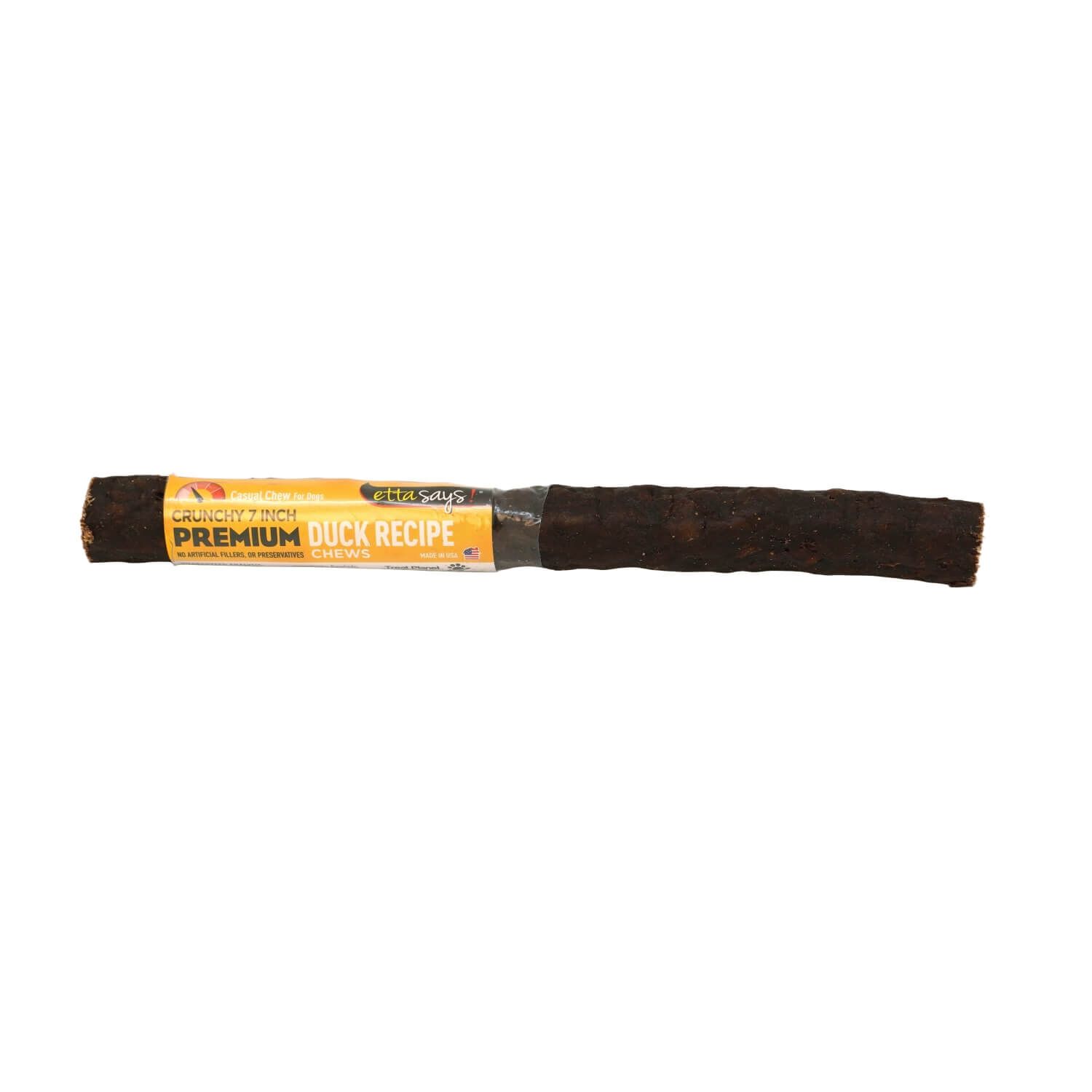 Etta Says! Premium Crunchy Duck Chew Dog Treats, 7In