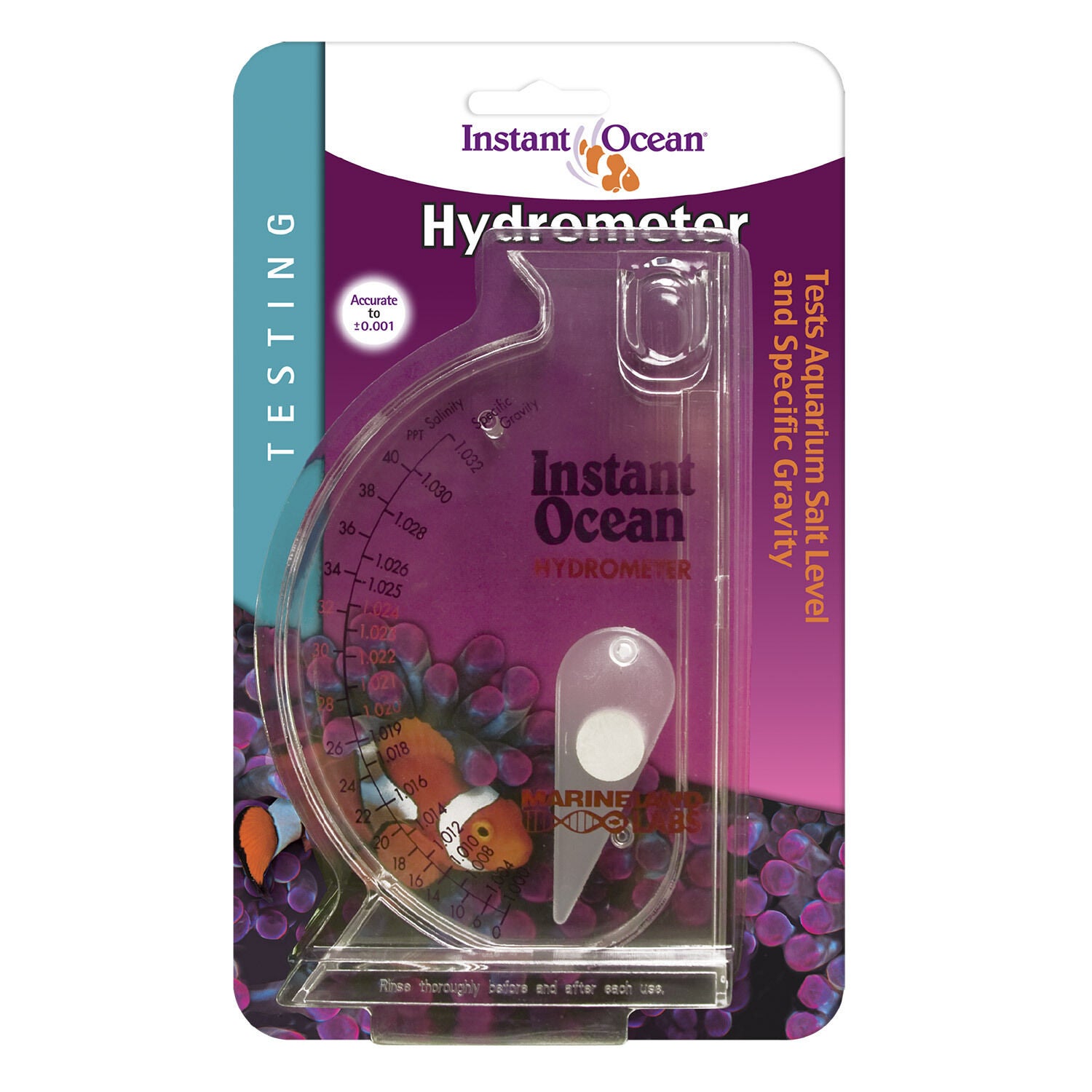 Instant Ocean Hydrometer Water Tester For Aquariums