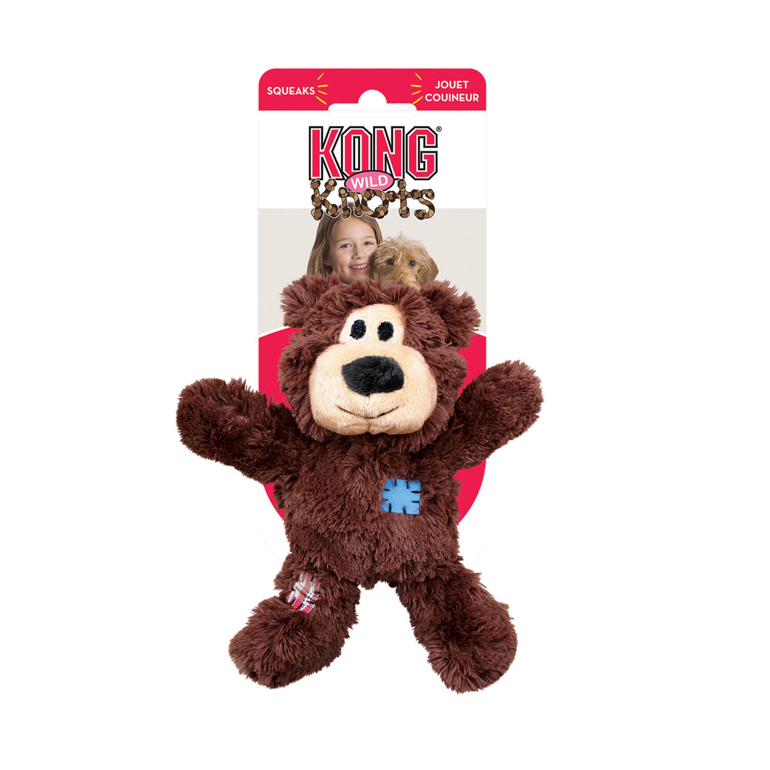 Kong Wild Knots Bear Durable Dog Toy, Assorted Colors
