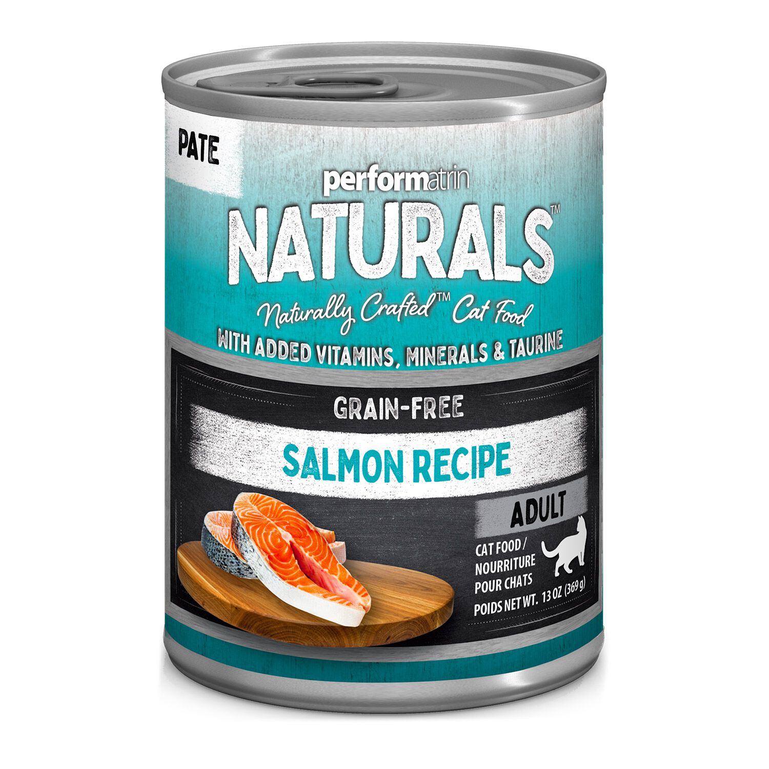 Performatrin Naturals Grain-Free Salmon Pate Recipe Wet Cat Food For Adult Cats