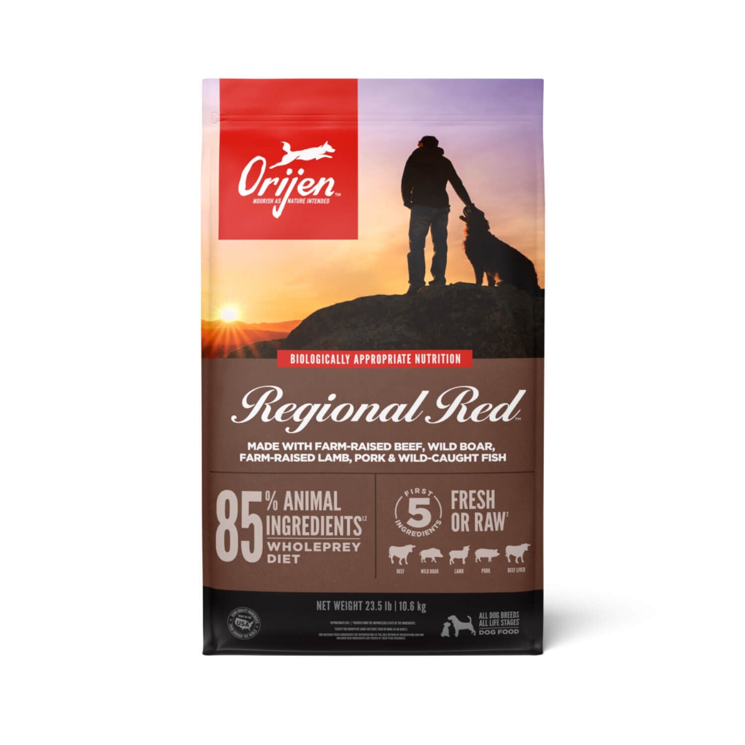Orijen Regional Red Grain & Poultry Free Dry Dog Food
