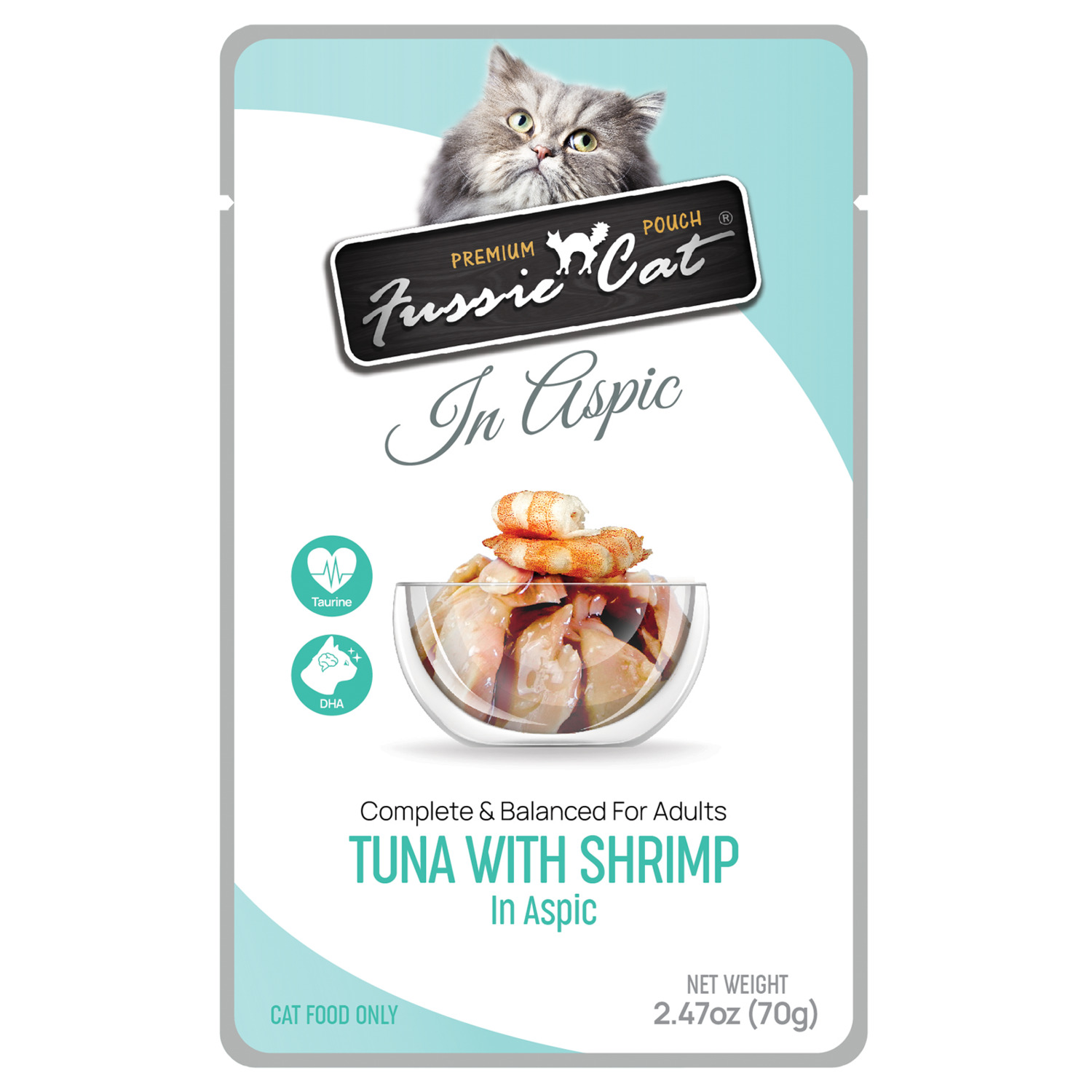 Fussie Cat Premium Tuna With Shrimp In Aspic Wet Cat Food, 2.47-Oz