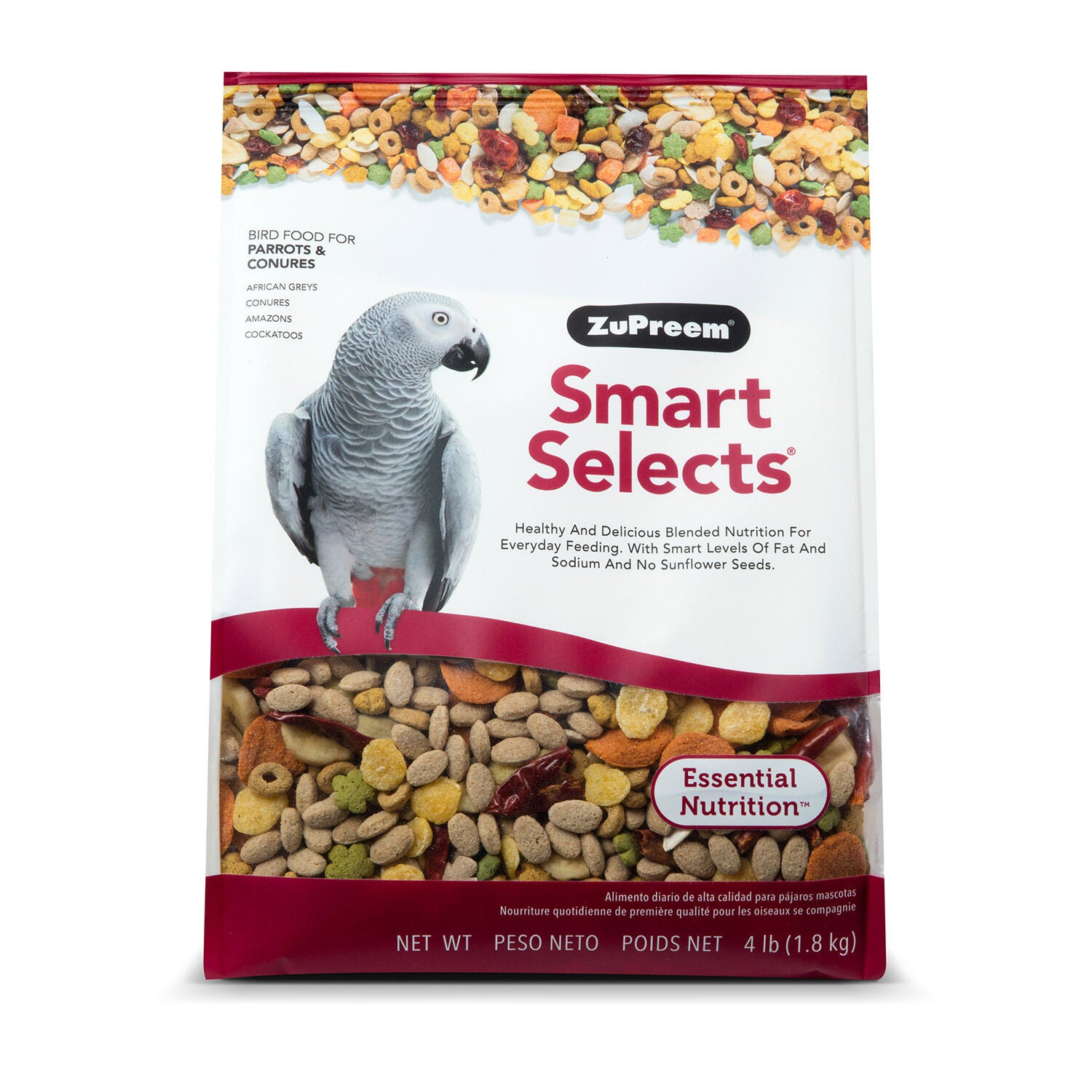 Zupreem Smart Selects For Parrots & Conures Bird Food