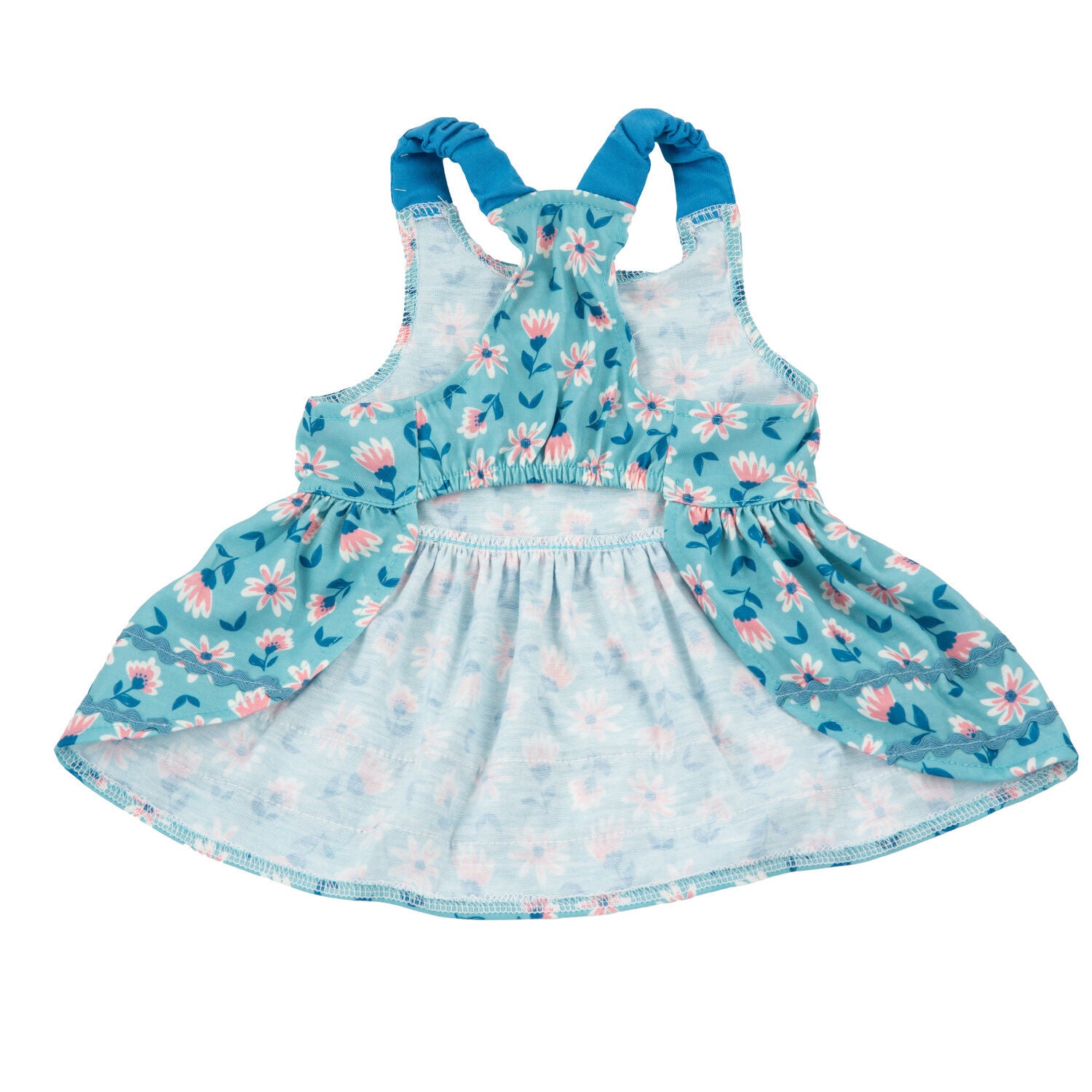 Simply Dog Blue Floral Dog Dress, Large