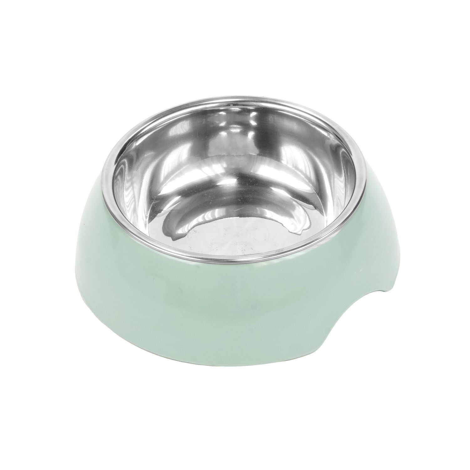 Simply Dog Mint Green Melamine & Stainless Steel Dog Bowl, 9.2"