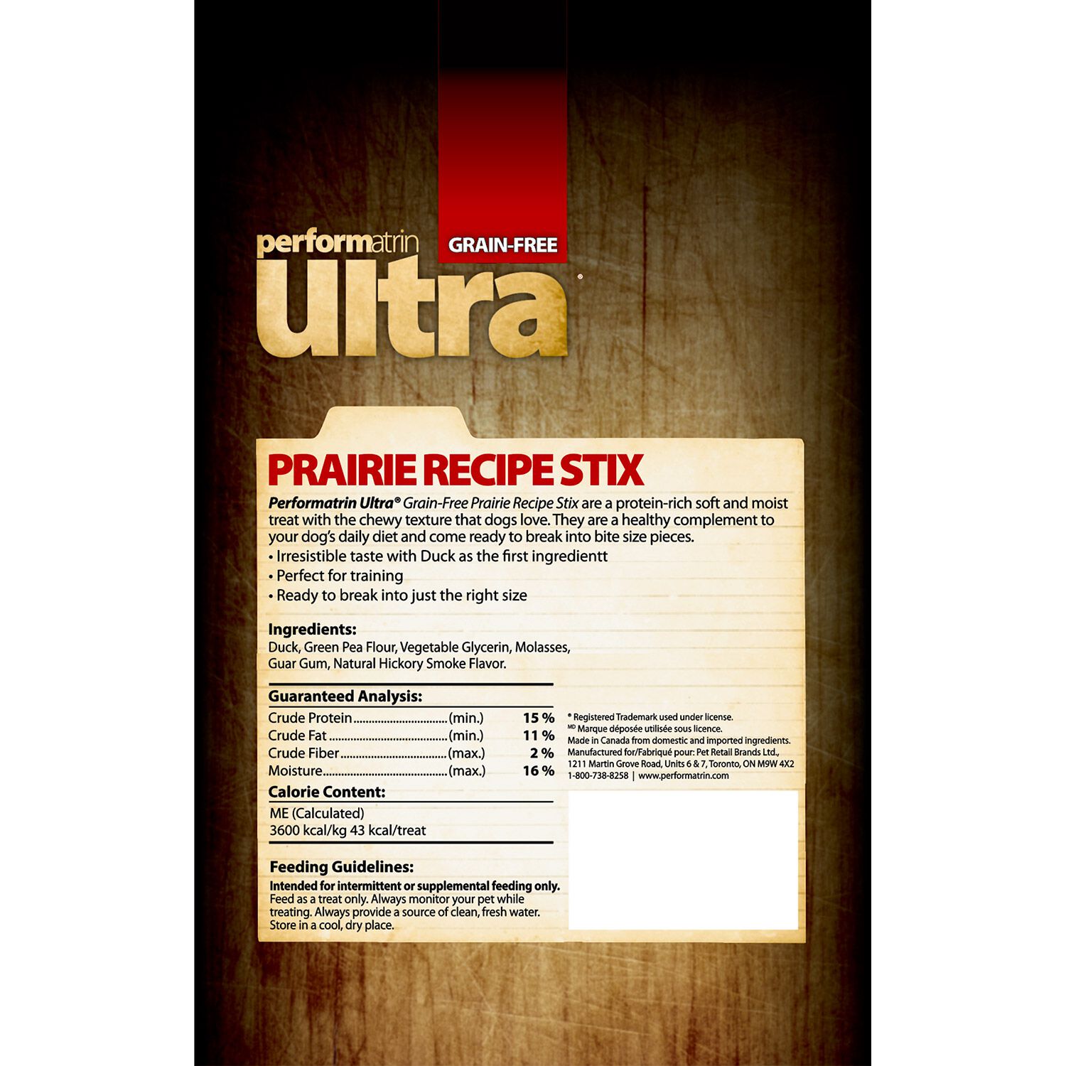 Performatrin Ultra Grain-Free Prairie Recipe Stix Soft & Chewy Dog Treats