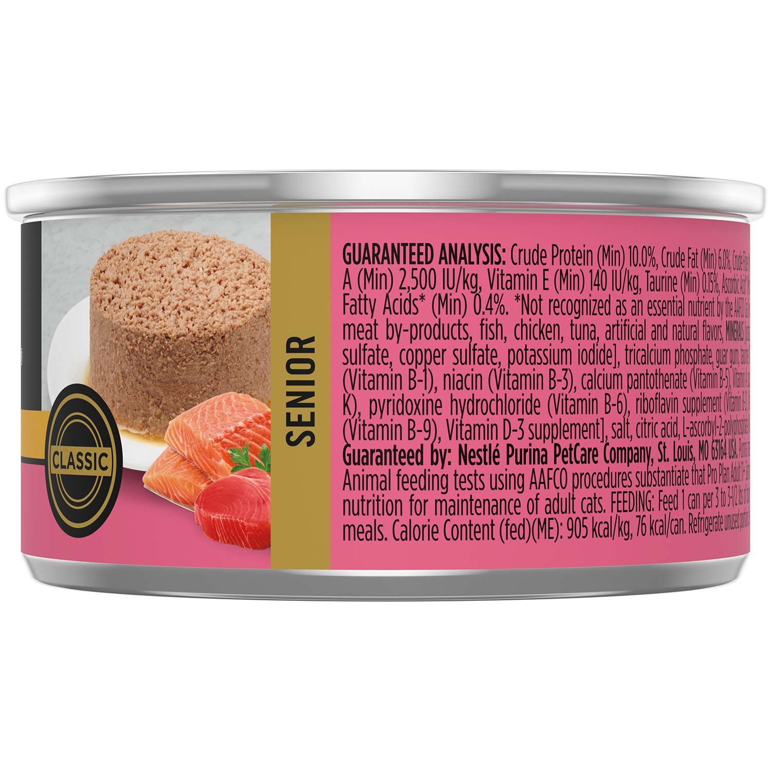 Purina Pro Plan Pate High Protein Senior Wet Cat Food, Salmon & Tuna Entree