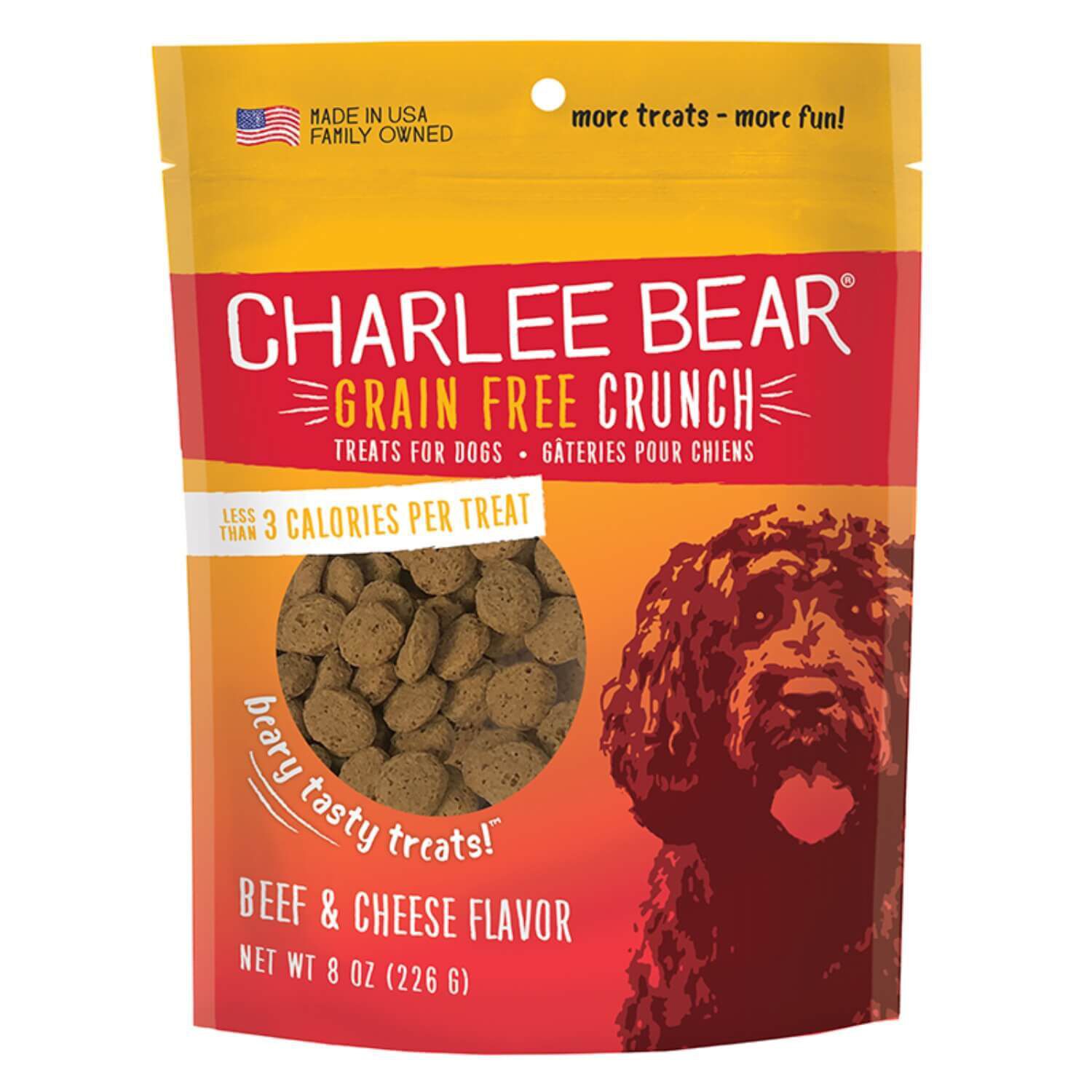 Charlee Bear Beef & Cheese Grain Free Crunchy Dog Treats