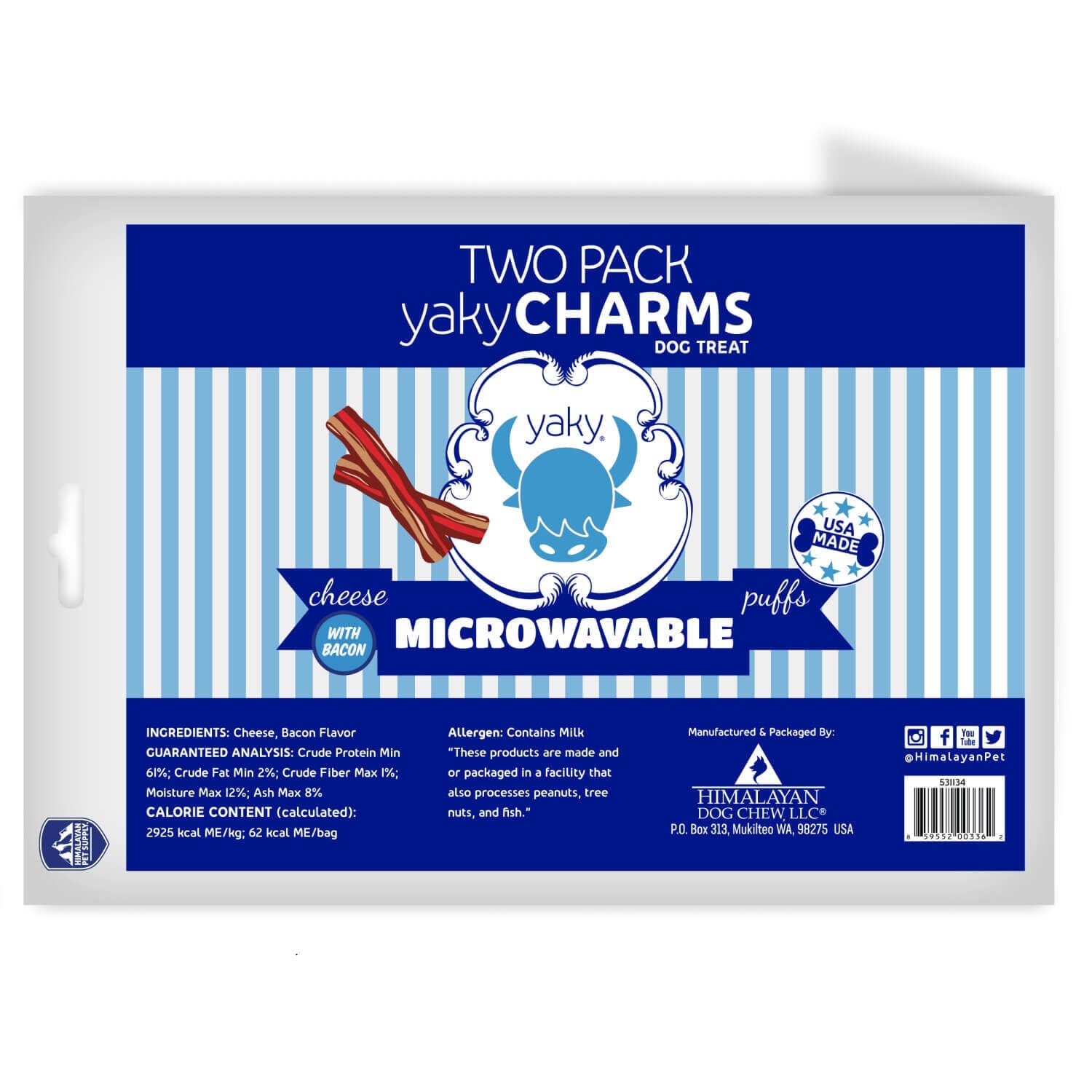 Himalayan Yackycharms Dog Treats, Bacon