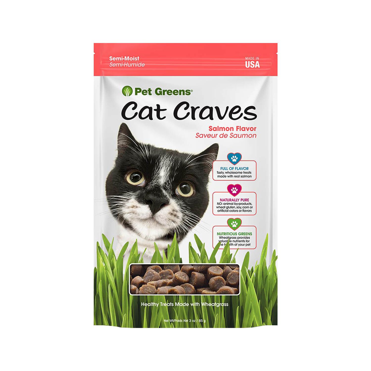 Pet Greens Cat Craves Salmon All Natural Soft & Chewy Cat Treats