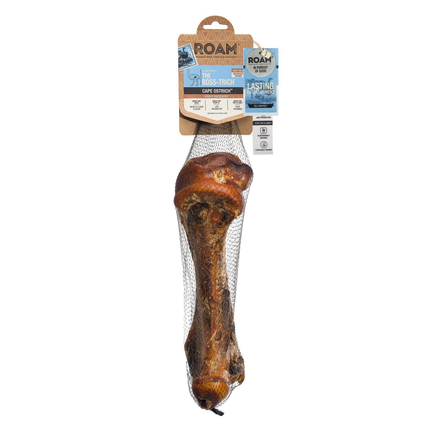 Roam The Boss-Trich Large Ostrich Bone Dog Treat