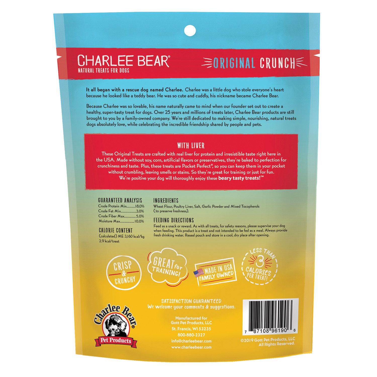 Charlee Bear Original Crunch With Liver Dog Treat