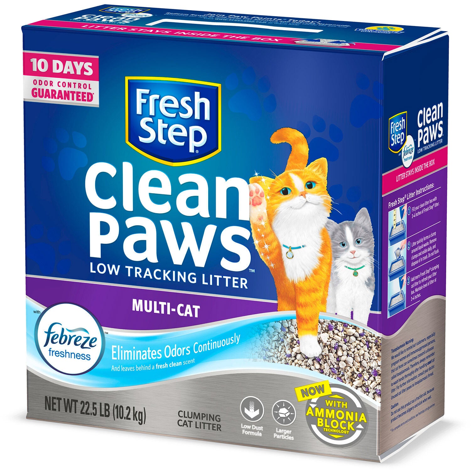Fresh Step Clean Paws Multi-Cat Scented Cat Litter