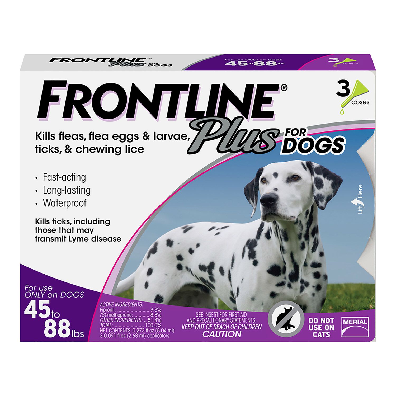 Frontline Plus Flea & Tick Treatment For Dogs 45-88Lbs