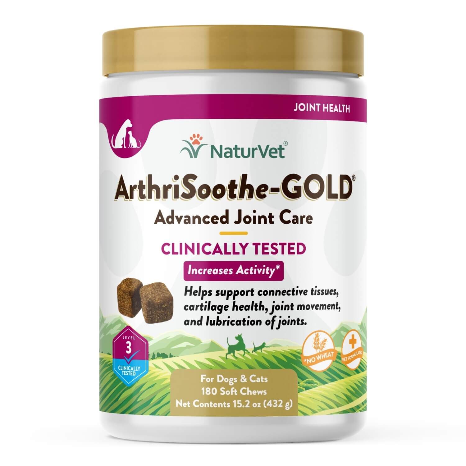 Naturvet Arthrisoothe-Gold Advanced Joint Care Soft Chew Dog & Cat Supplements