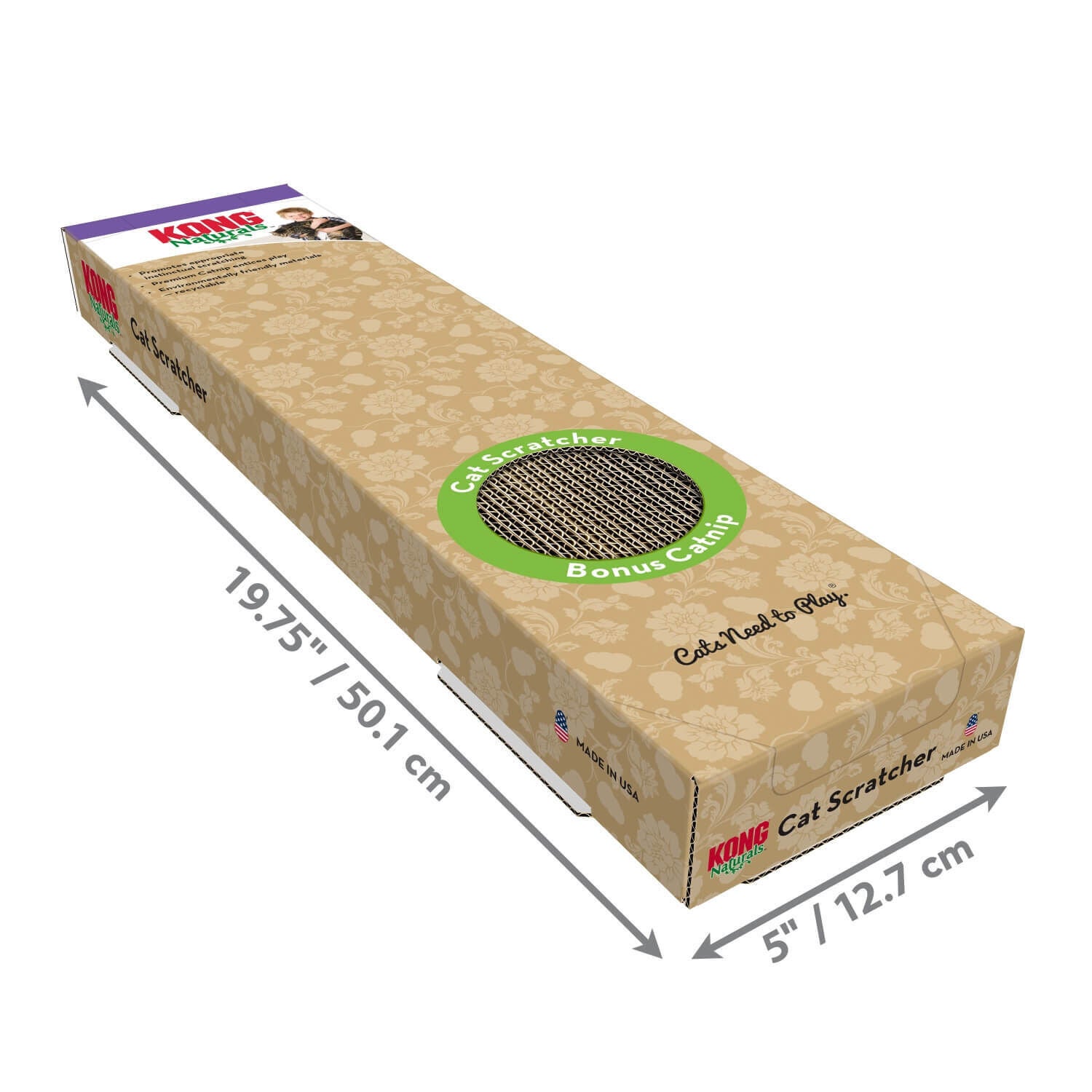 Kong Naturals Single Cat Scratcher With Reversible Pads