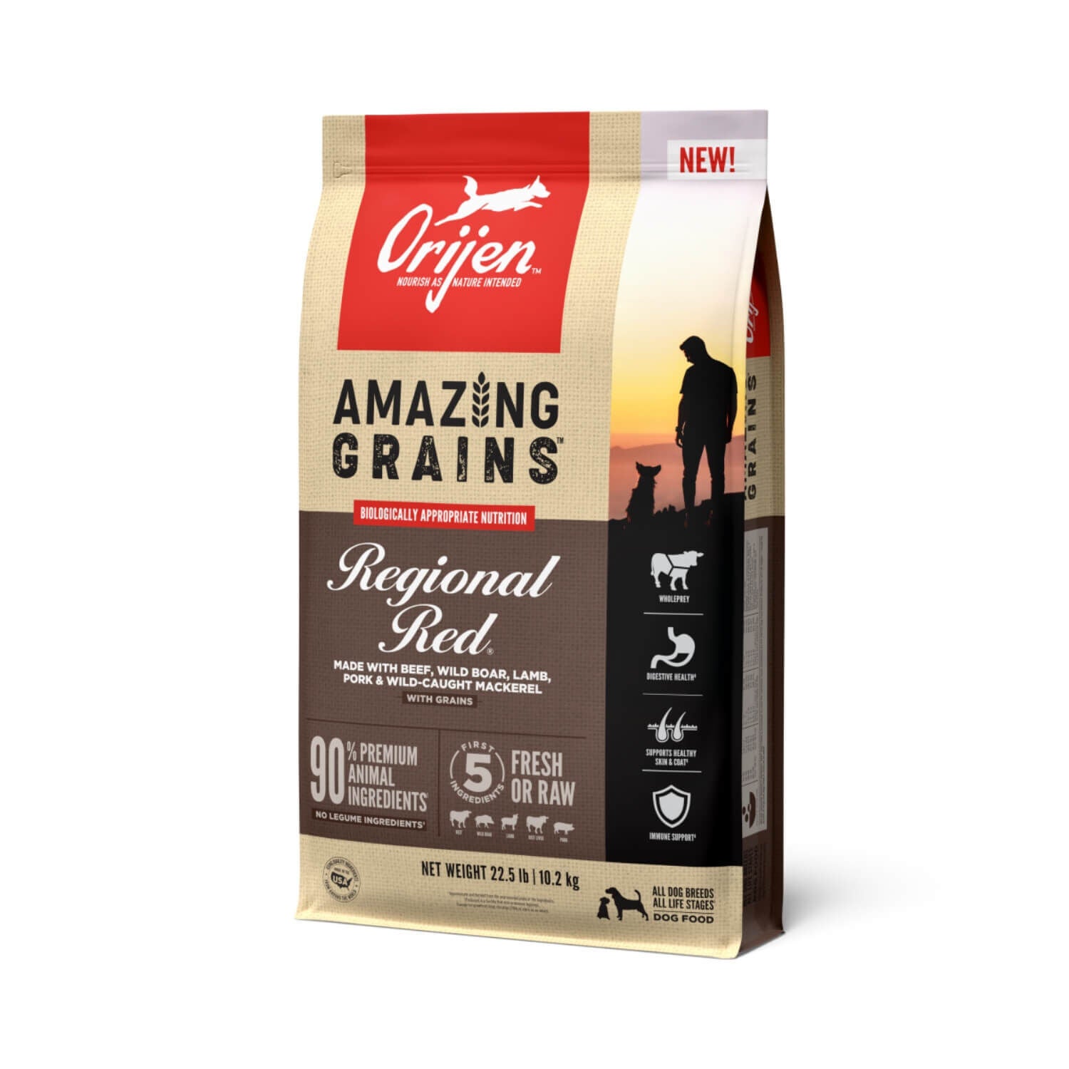 Orijen Amazing Grains High Protein Regional Red Dry Dog Food