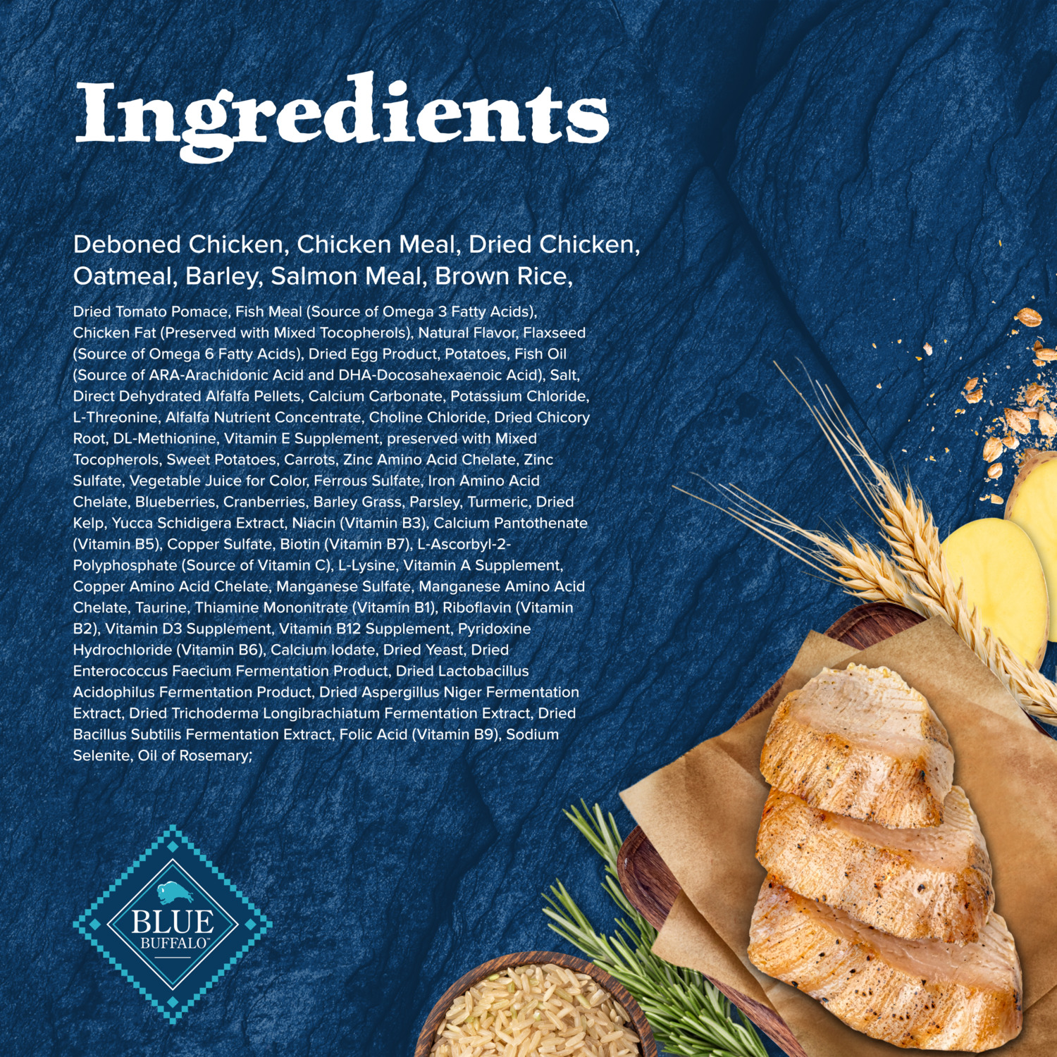 Blue Buffalo Wilderness Chicken Recipe High-Protein Puppy Dry Dog Food