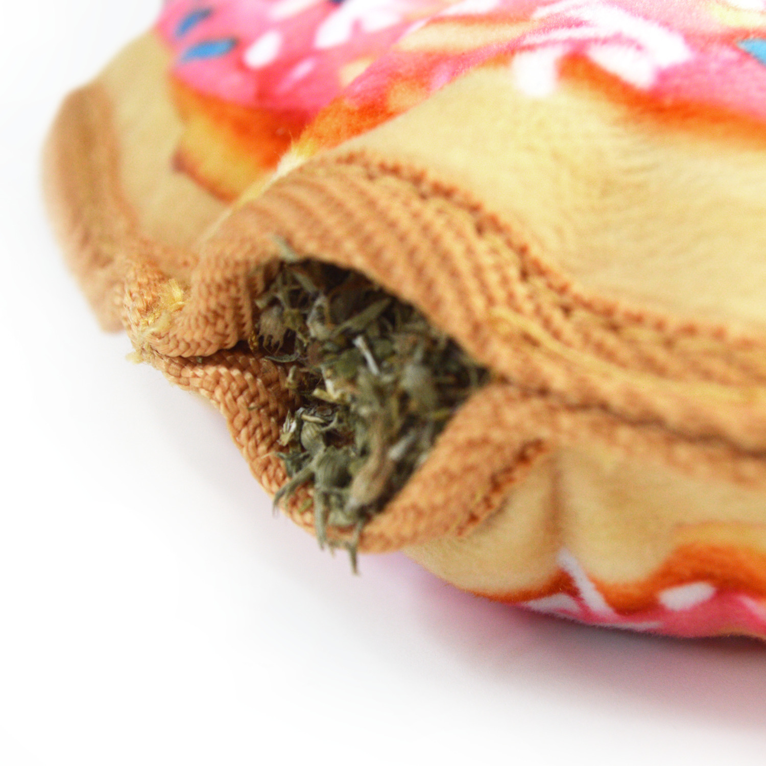 Doggijuana Tuffer Chewer Pink Donut Durable Refillable Dog Toy With Juananip