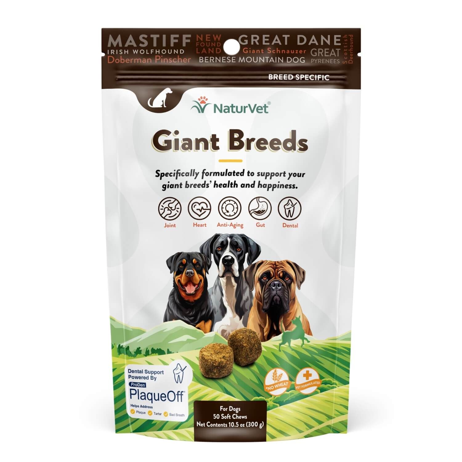 Naturvet Breed Specific Giant Breeds Soft Chew Daily Dog Supplement