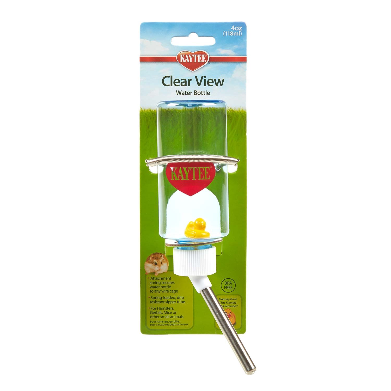 Kaytee Clear Water Bottle, Single For Small Animals