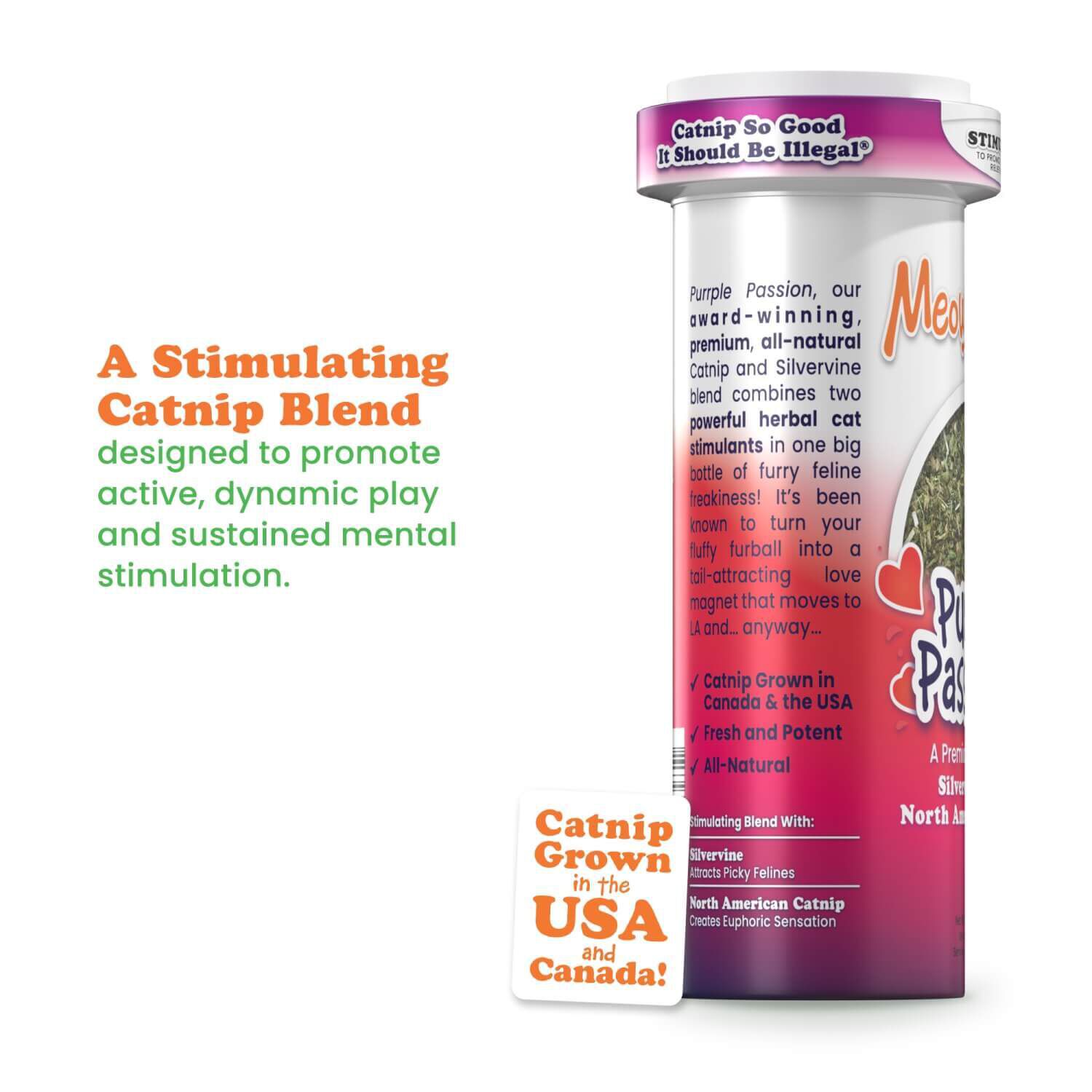 Meowijuana Purrple Passion - Silvervine & Catnip Blend For Cats