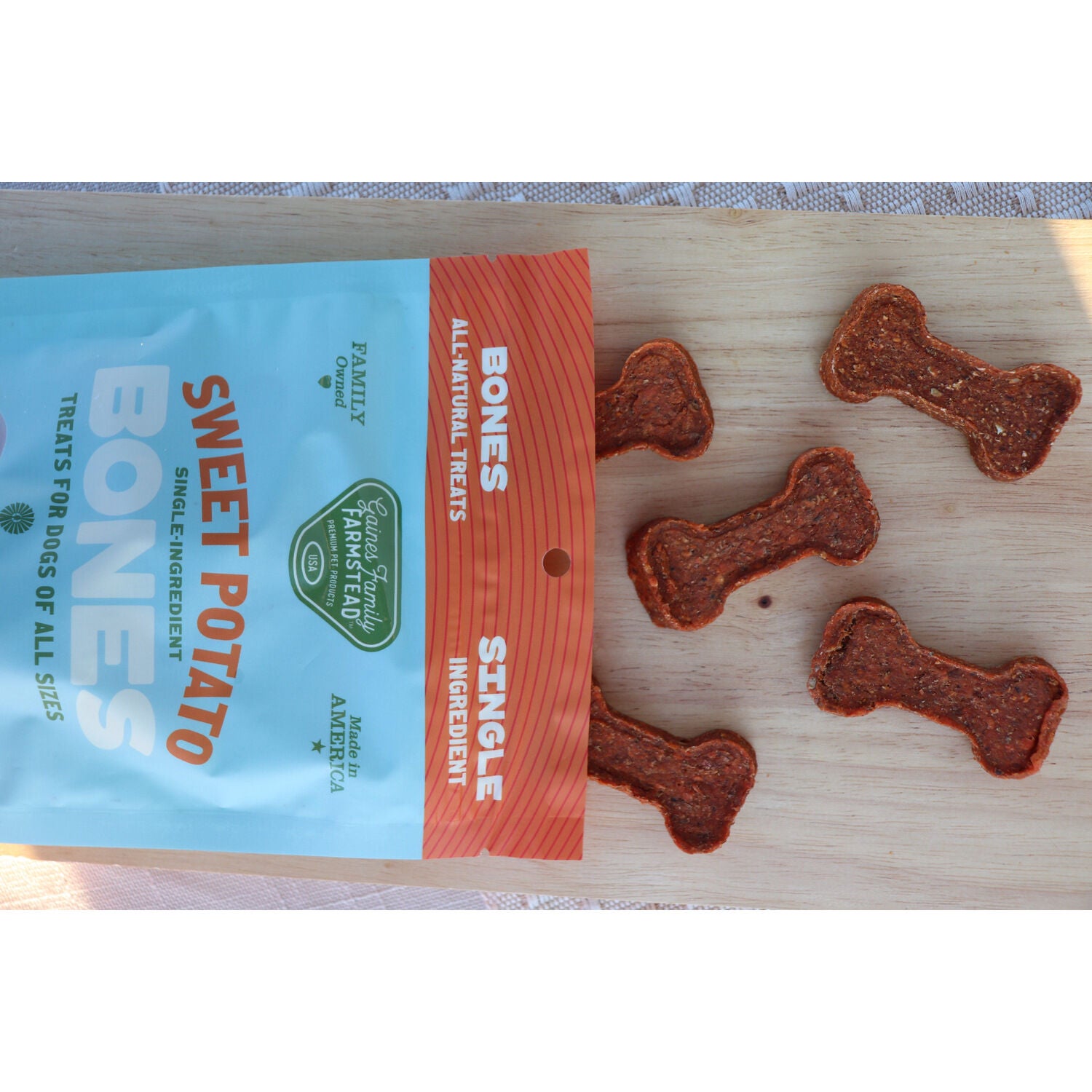 Gaines Family Farmstead Sweet Potato Bones Dog Treats, 14Oz