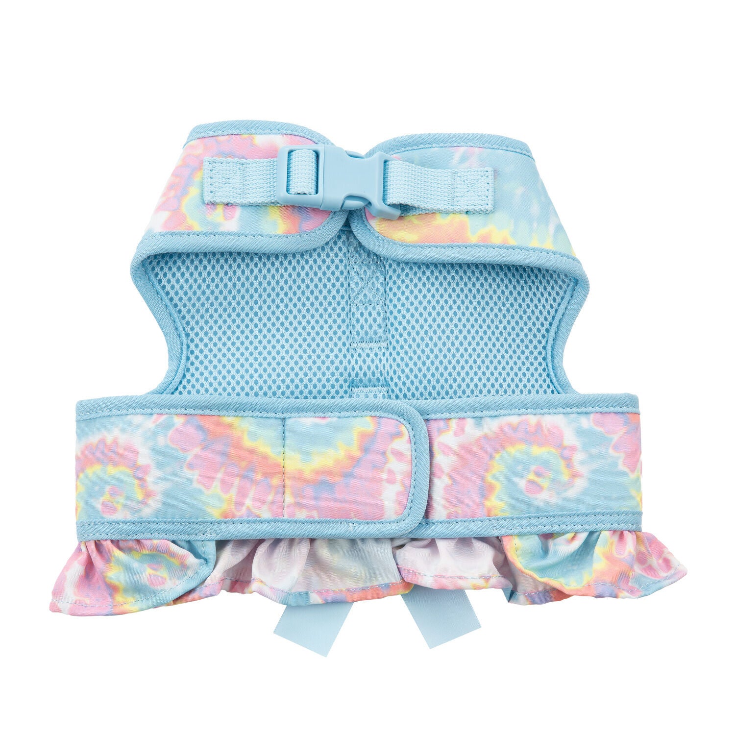 Simply Dog Pastel Tie Dye Print With Ruffles Wrap Dog Harness