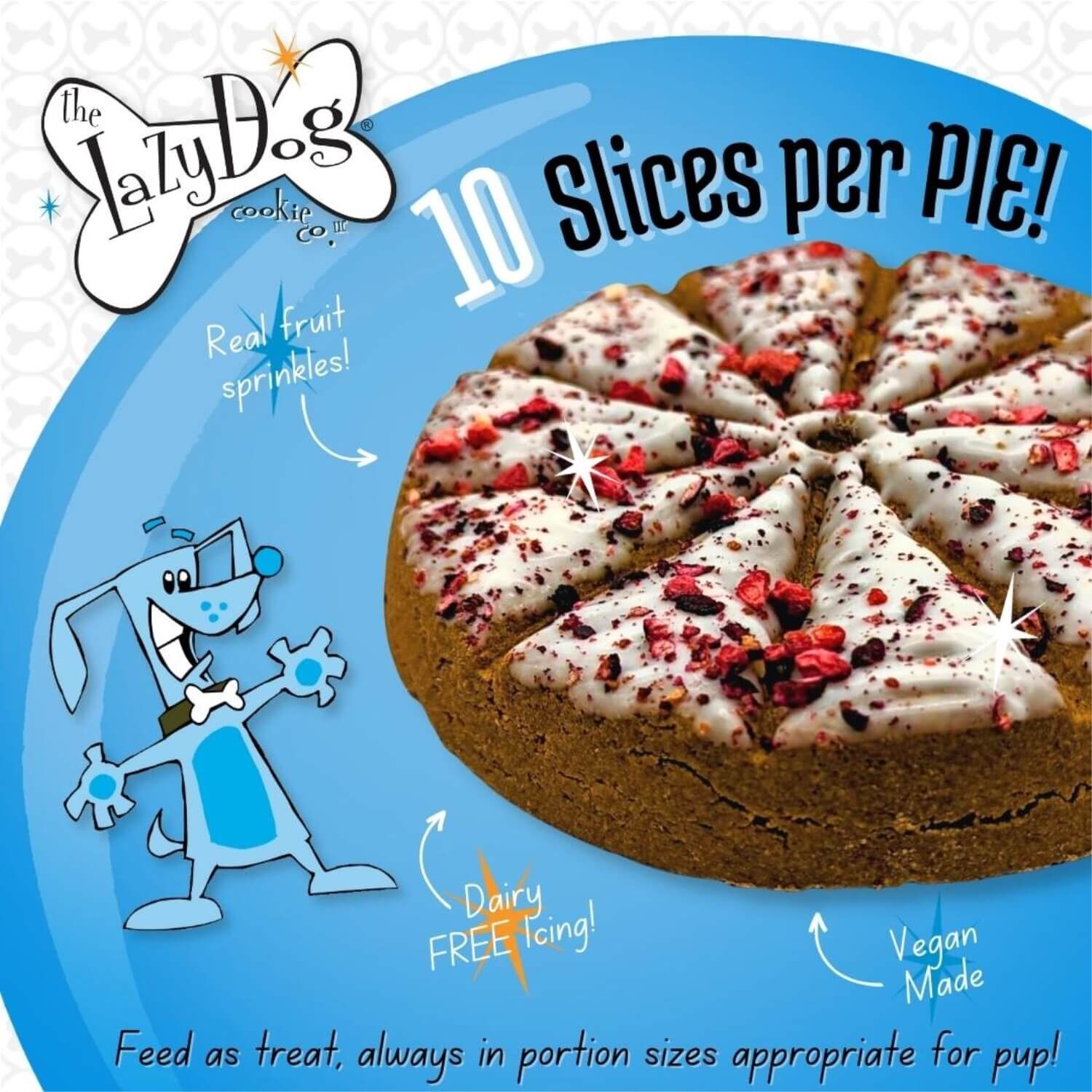 The Lazy Dog Cookie Co Happy Birthday Pup-Pie Dog Treat For A Charming Boy, 5Oz Pie