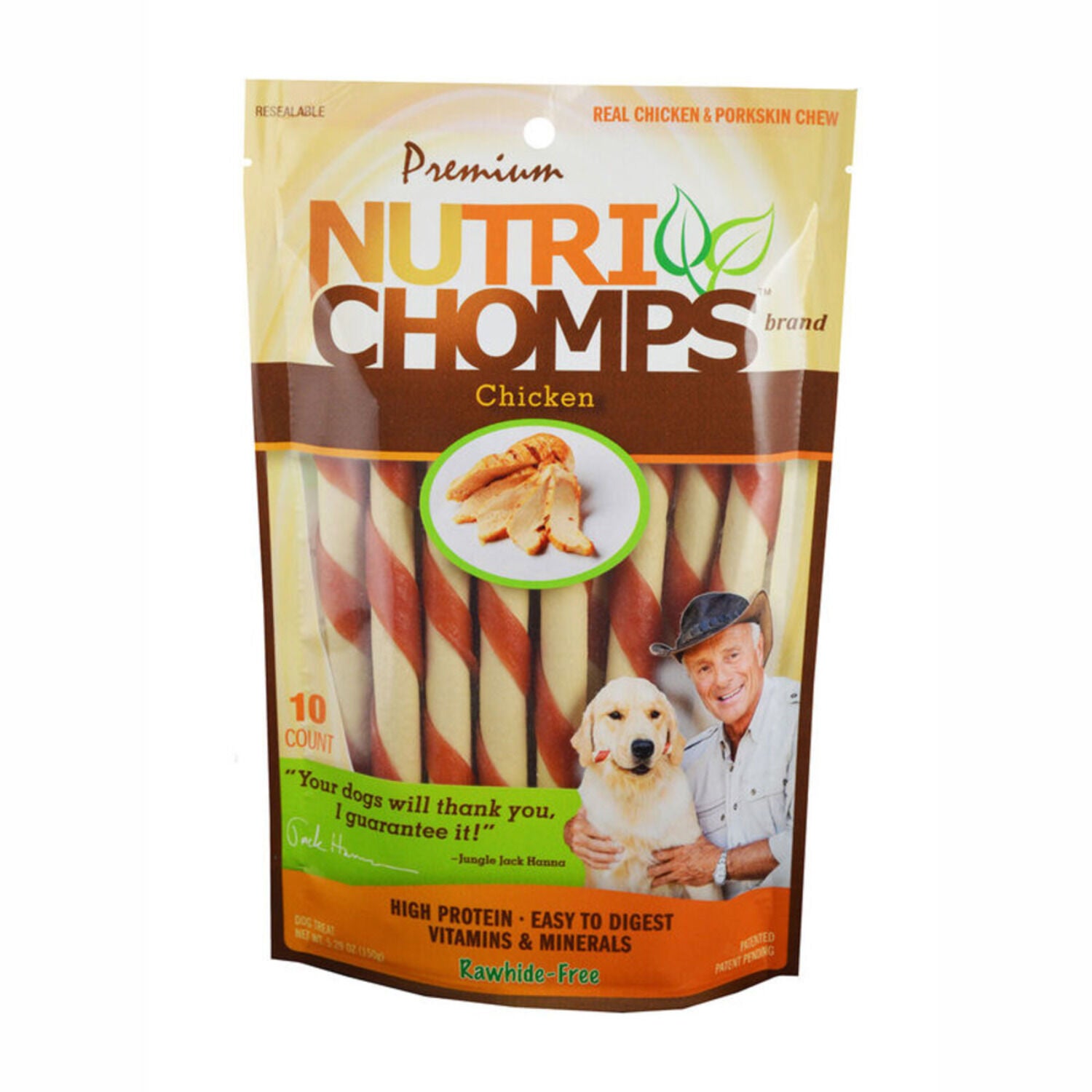 Nutri Chomps Chicken Flavor Mini Twists Dog Treat
