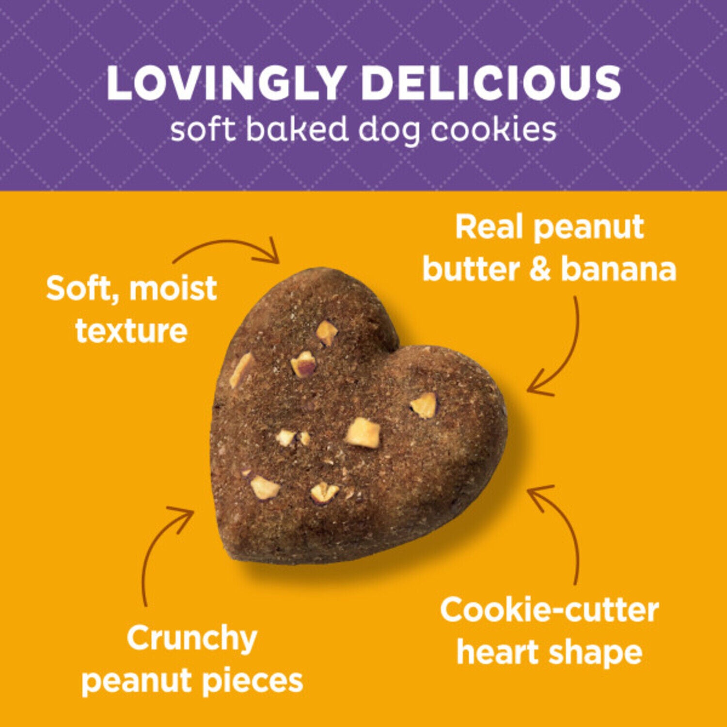 Old Mother Hubbard Wholesome Indulgences Peanut Butter & Banana Flavor Natural Dog Treats, 10 Ounces