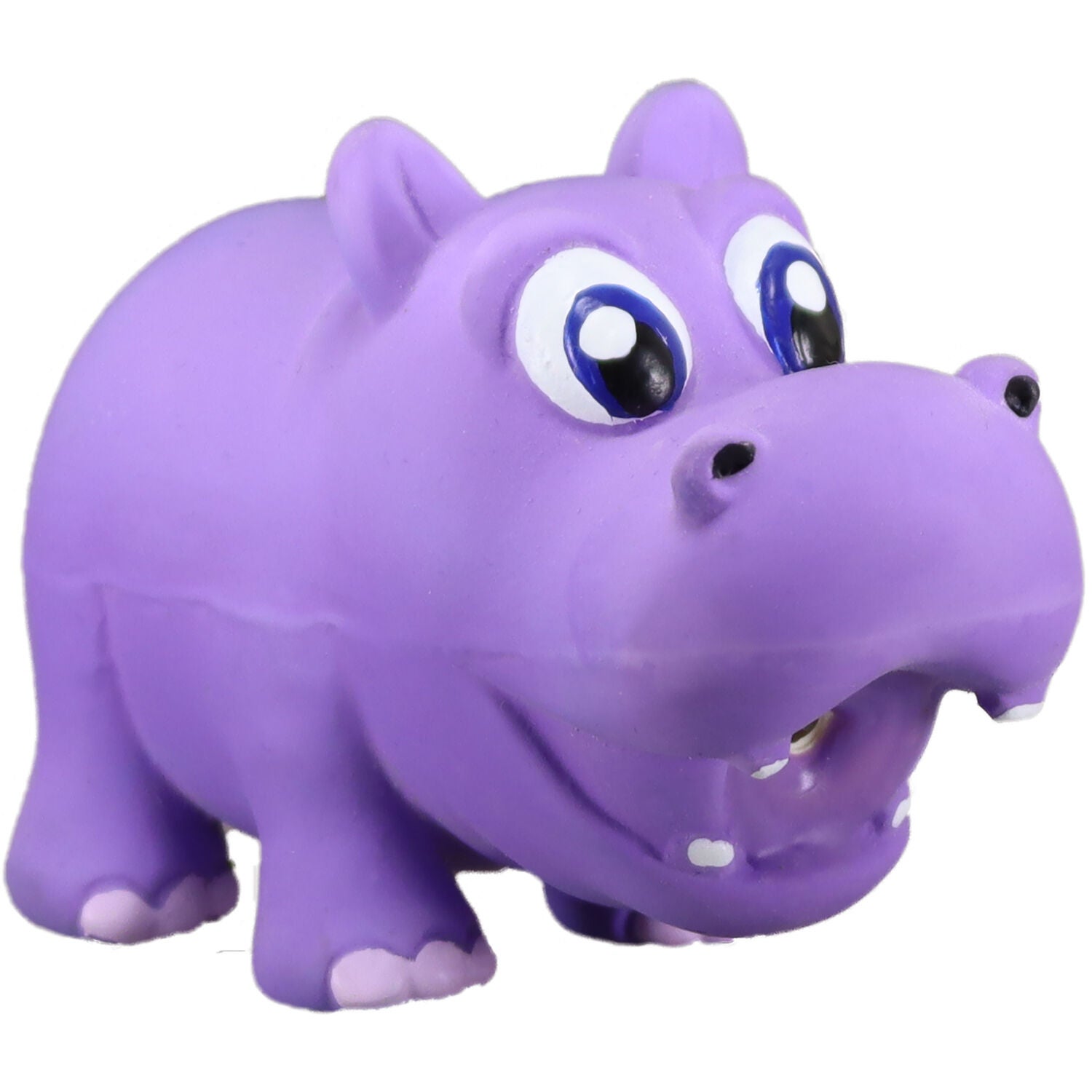Petsport Naturflex Tiny Tots Hippo Latex Dog Toy, 3.5"