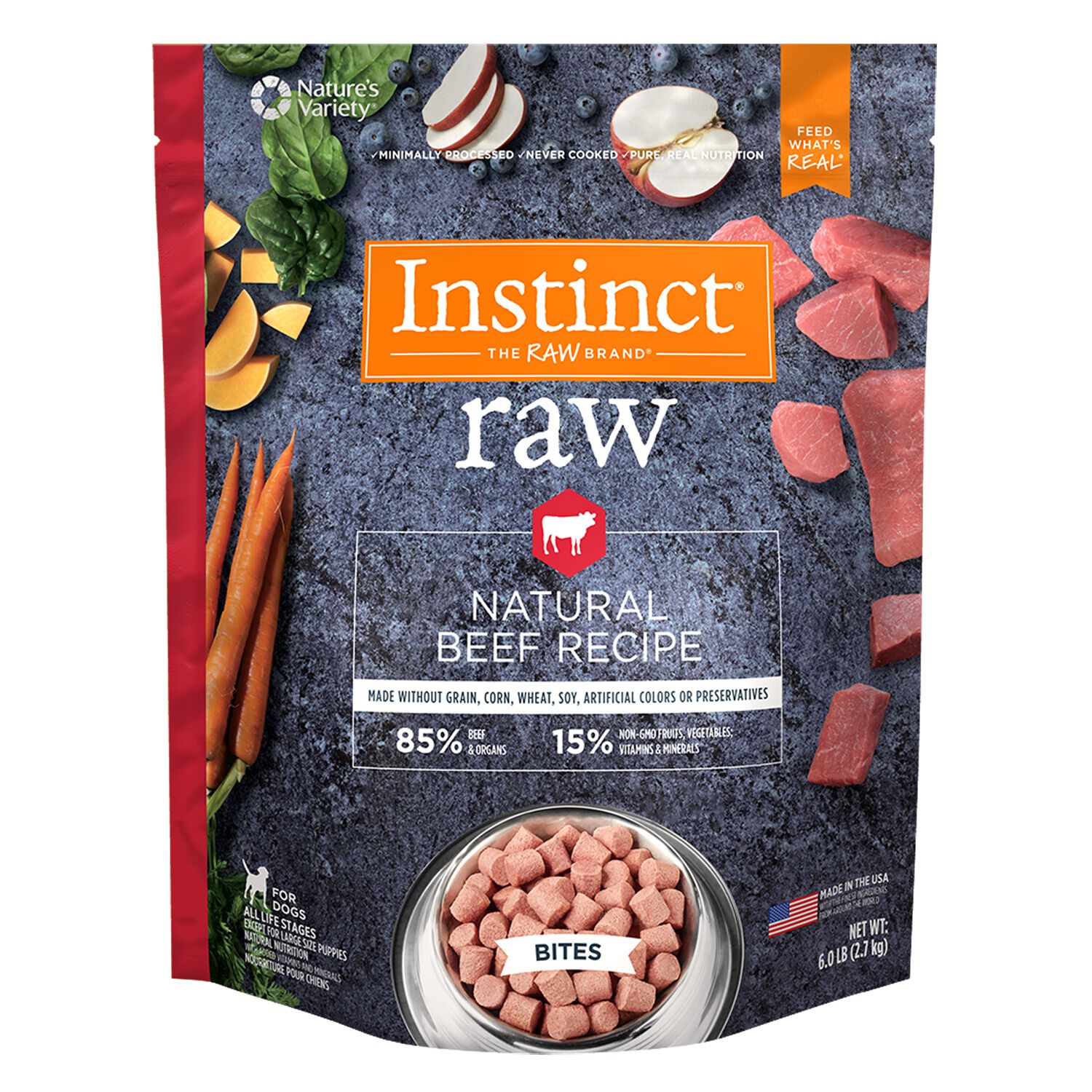 Instinct Raw Frozen Beef Bites Frozen Dog Food