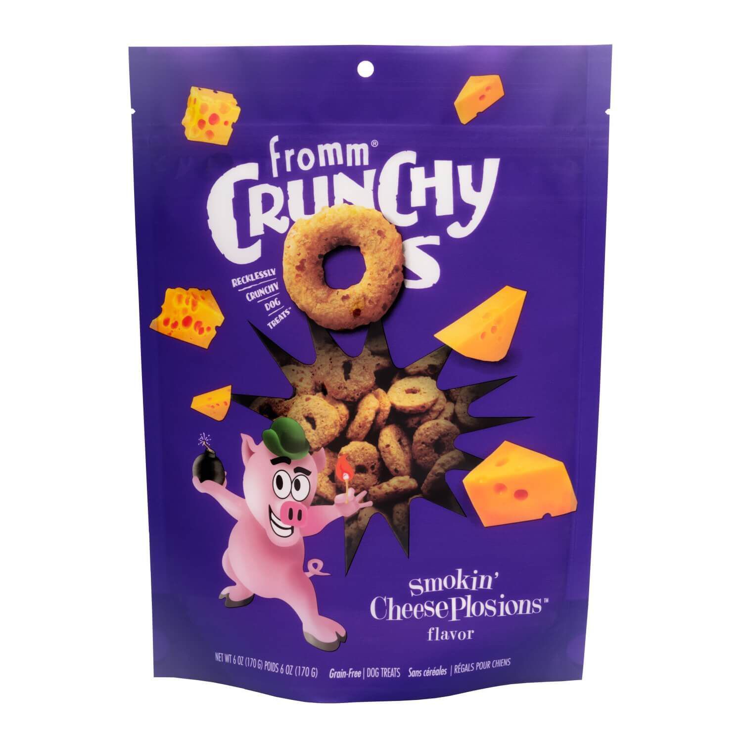 Fromm Crunchy Os Smokin' Cheeseplosions Flavor Treats For Dogs 6 Oz